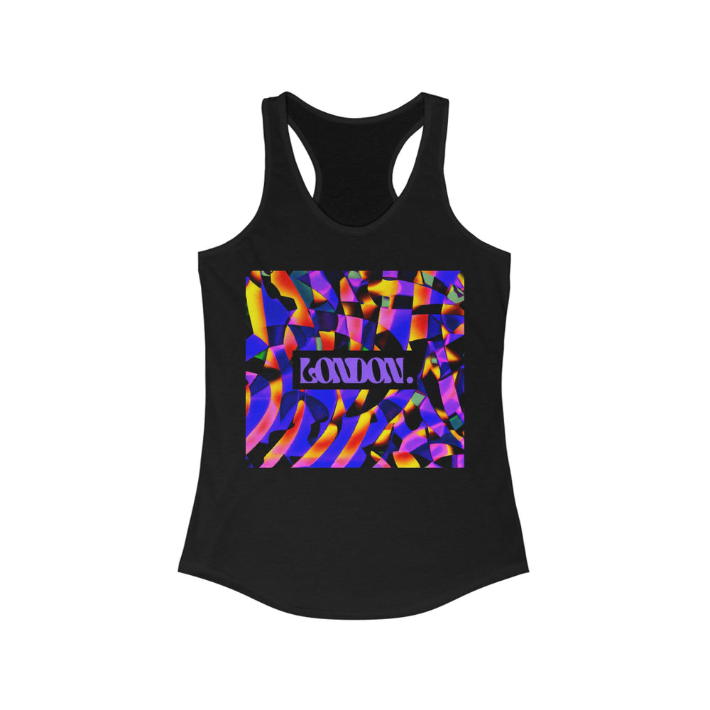 "Groovy Starburst Indigo" - Racerback Tank Top
