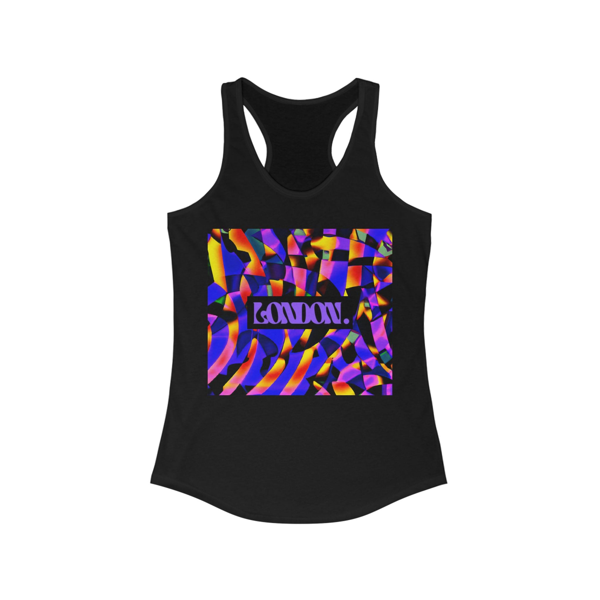 "Groovy Starburst Indigo" - Racerback Tank Top
