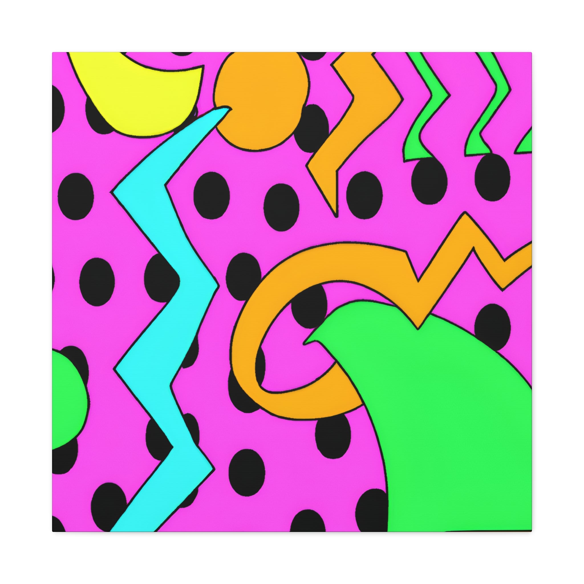 Vibrant Retro Pop Art Explosion Canvas Print - Canvas