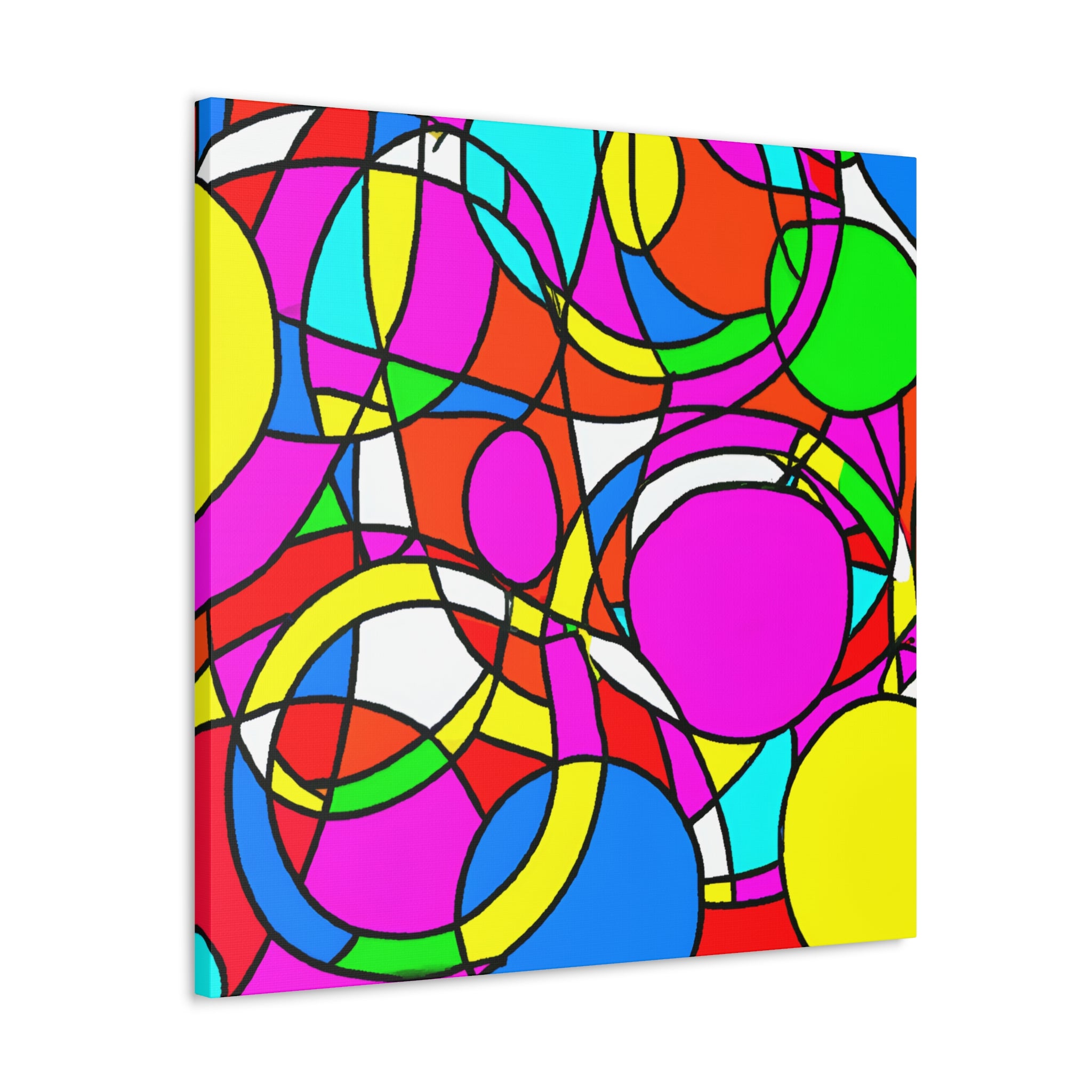 Vibrant Geometric Abstraction Canvas Art - Canvas