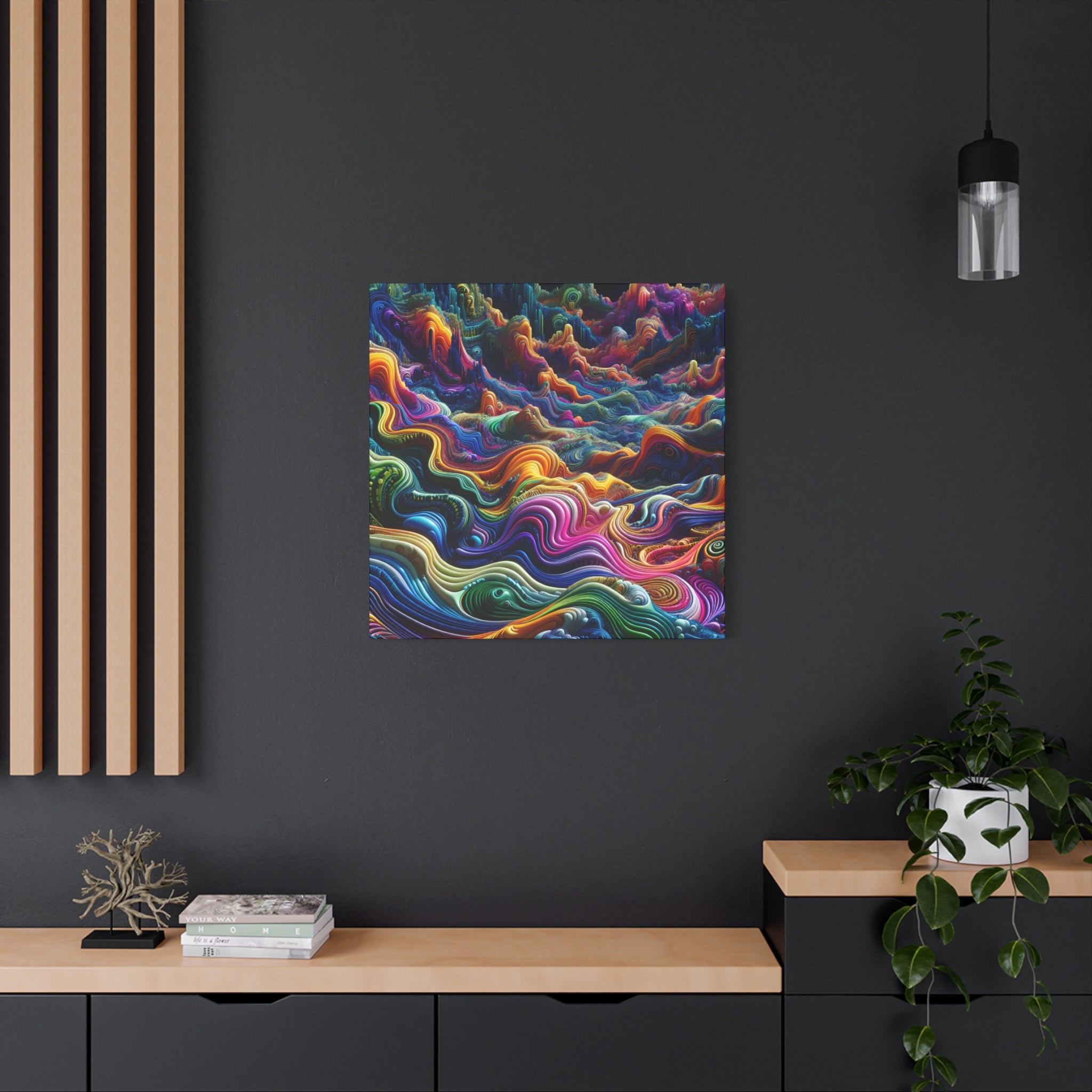Psychedelic Dreamscape Canvas Art Print - Canvas