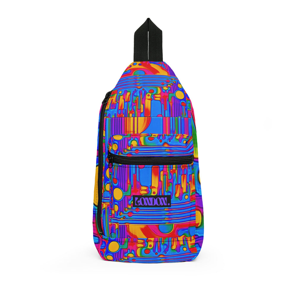 "Geometric Groove Emporium" - Sling Bag