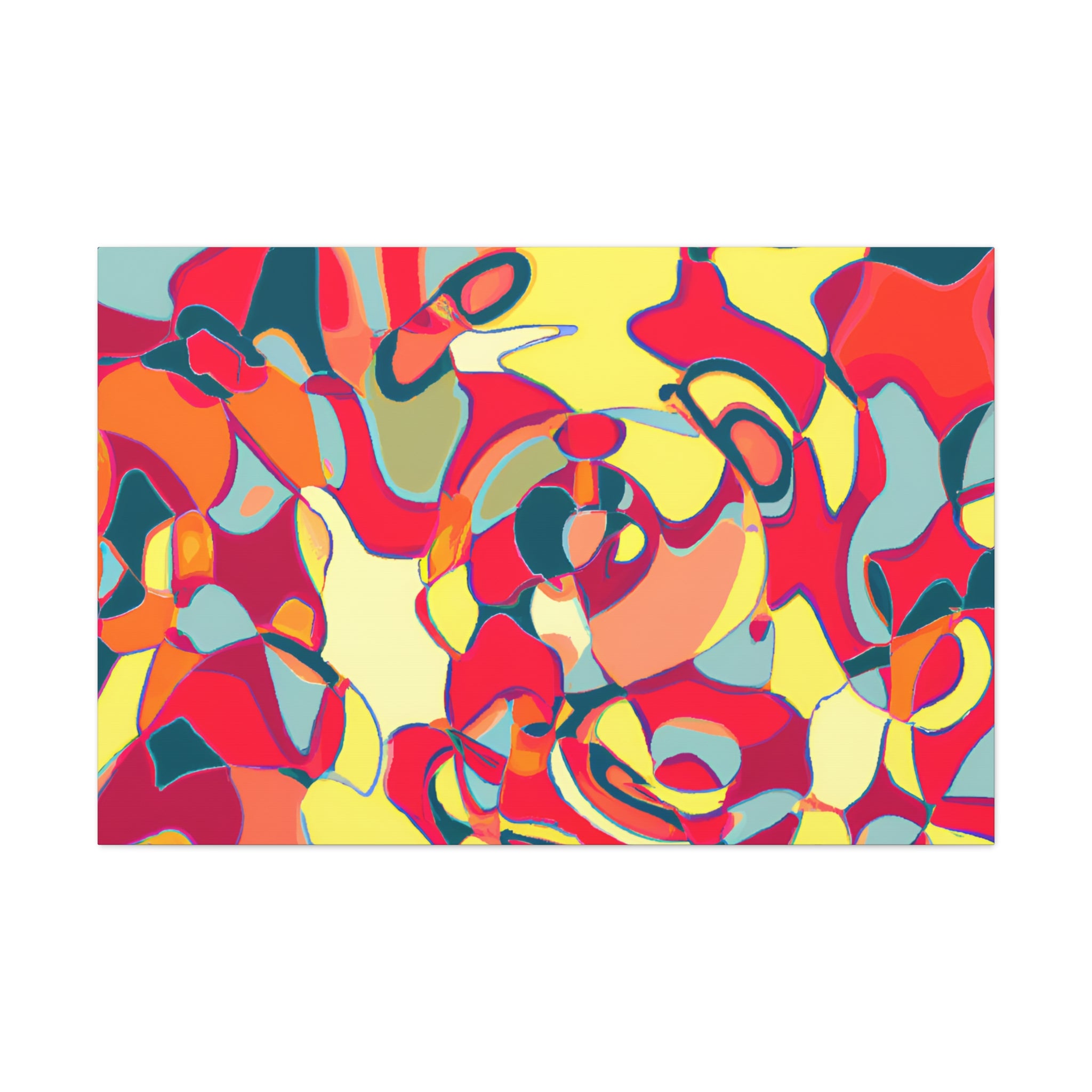 Vibrant Abstract Melange Canvas Art Print - Canvas