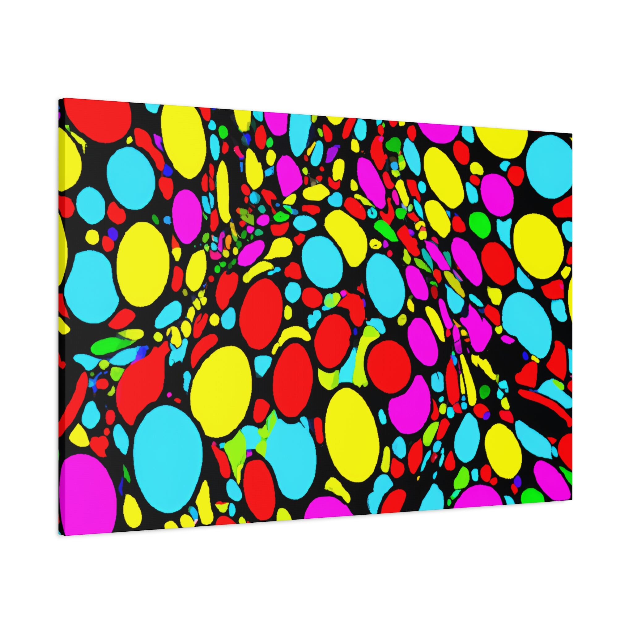 Vibrant Abstract Cell Party Canvas Art Print - Canvas