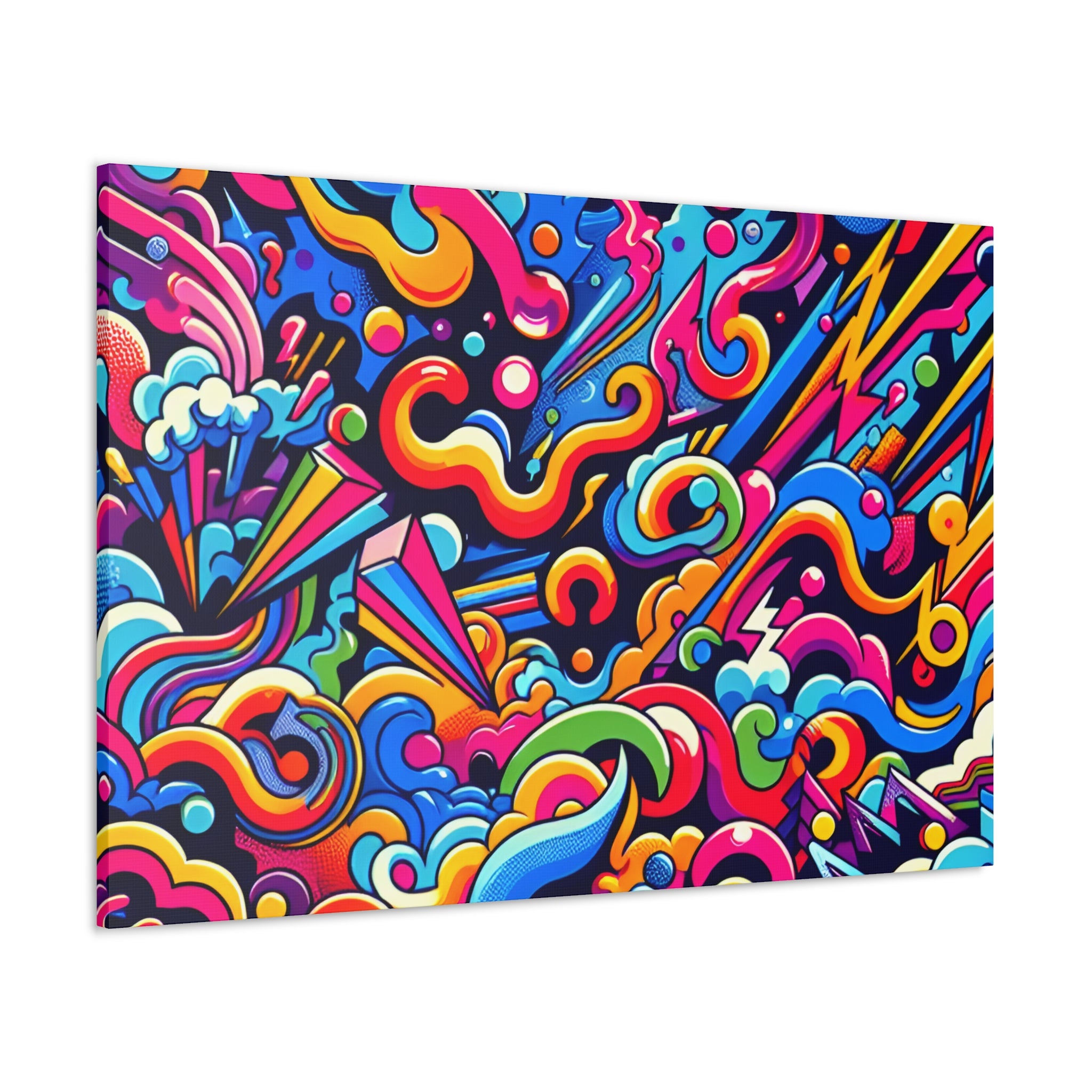 Vibrant Psychedelic Dreamscape Canvas Art Print - Canvas