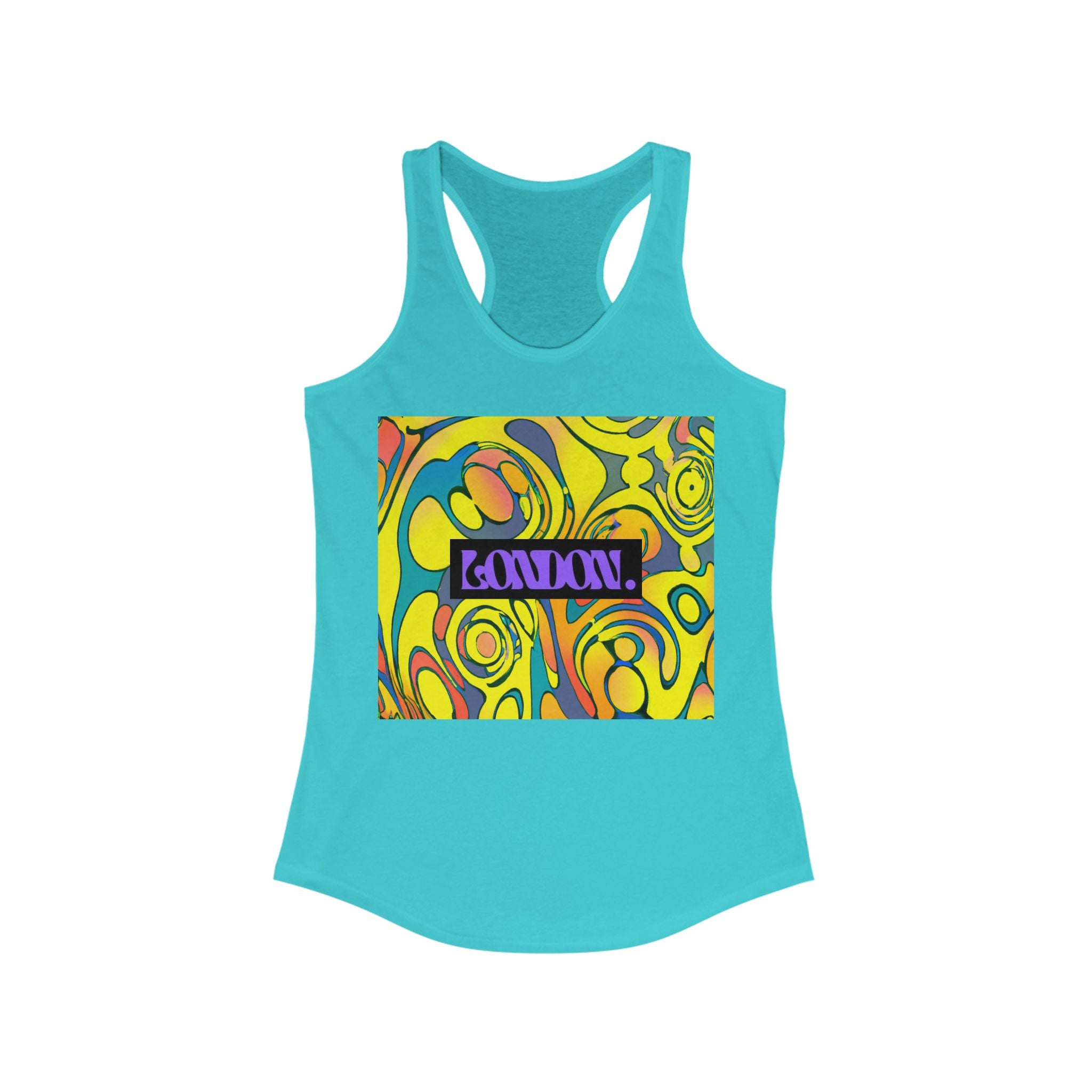 "Groovy Delights: A Psychedelic Retro Emporium" - Racerback Tank Top