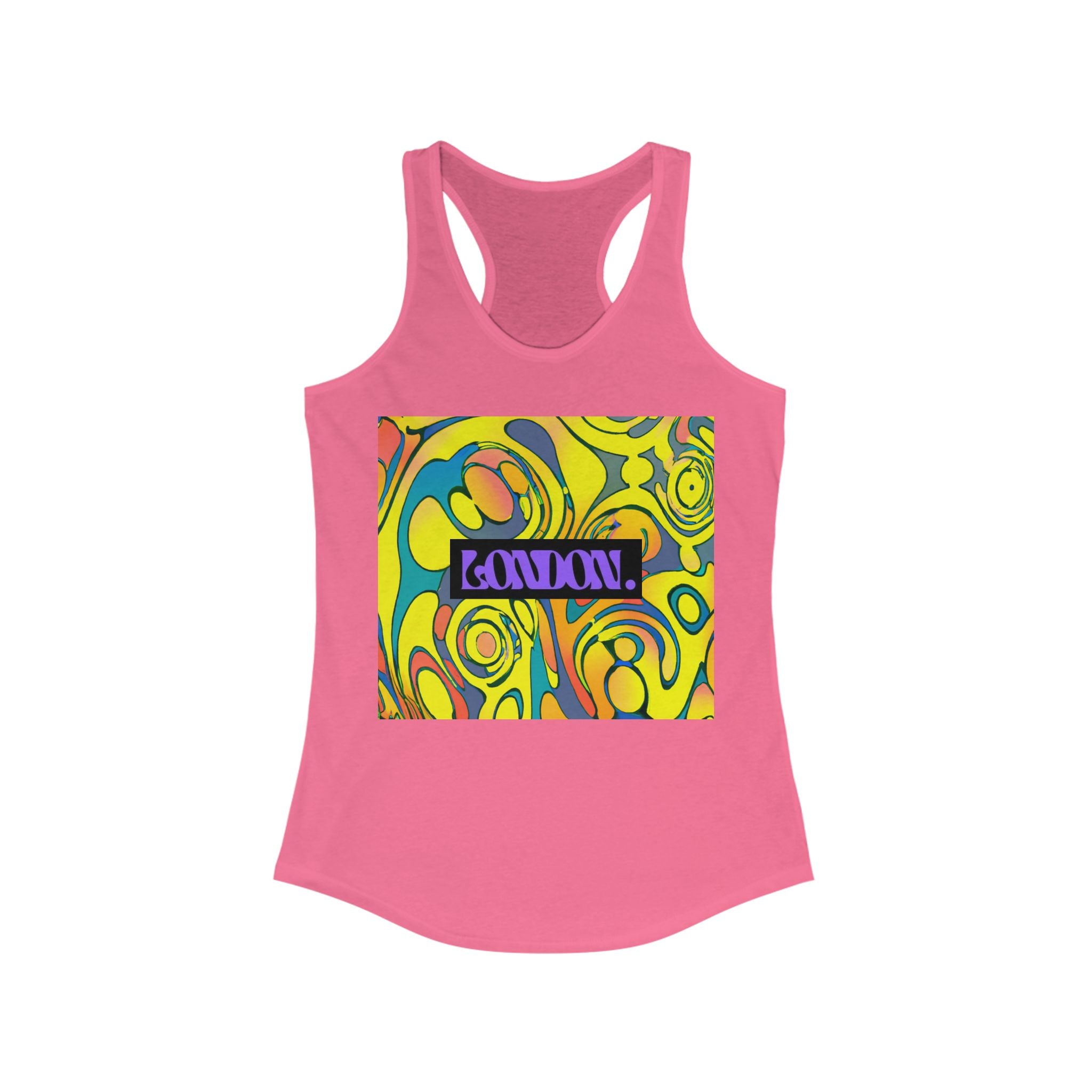 "Groovy Delights: A Psychedelic Retro Emporium" - Racerback Tank Top