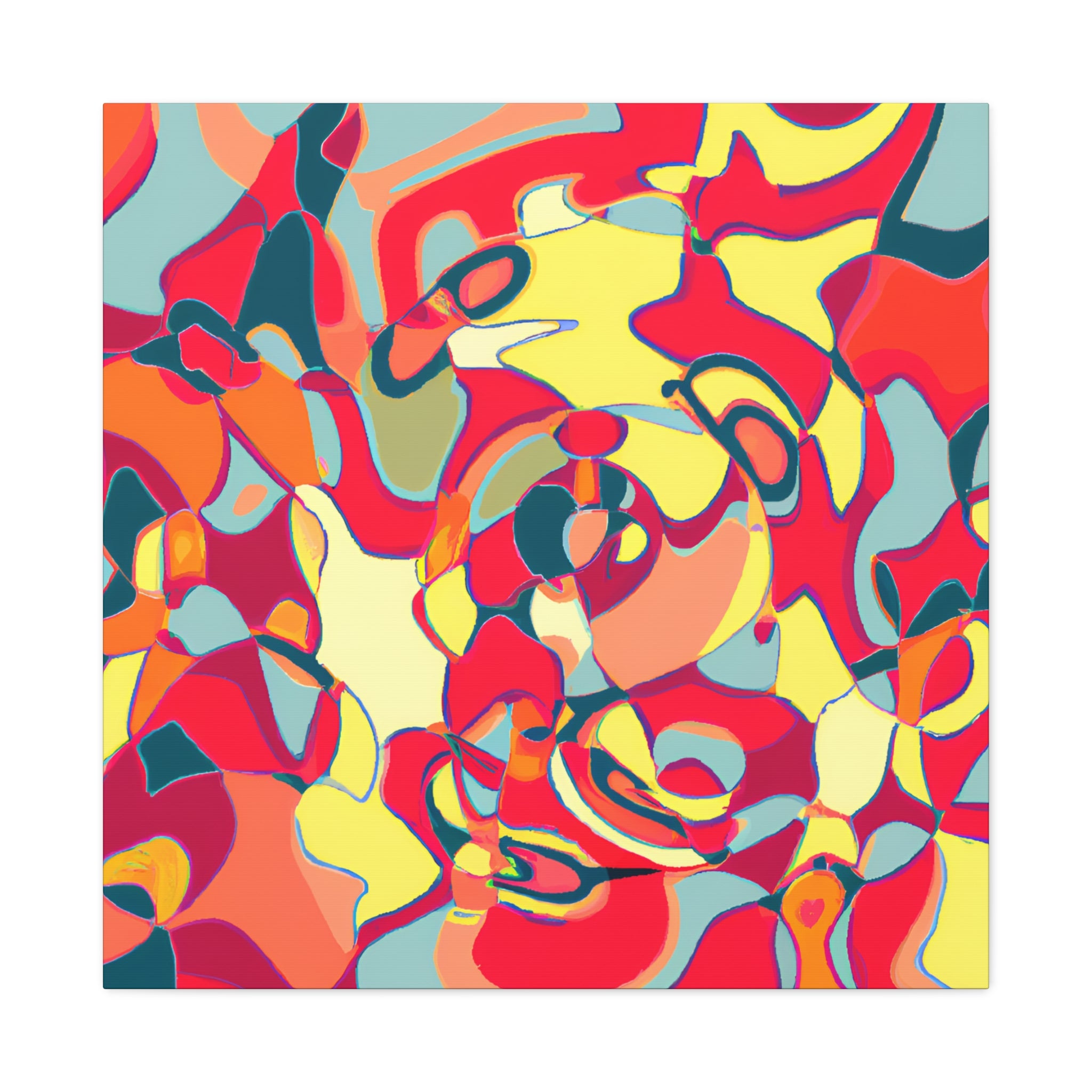 Vibrant Abstract Melange Canvas Art Print - Canvas