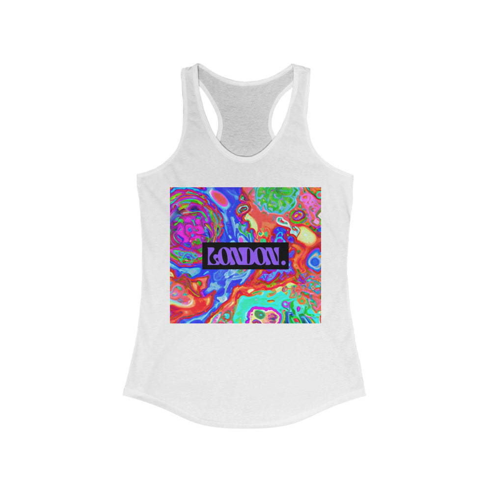 "Groovy Delights by Cosmic Marley" - Racerback Tank Top