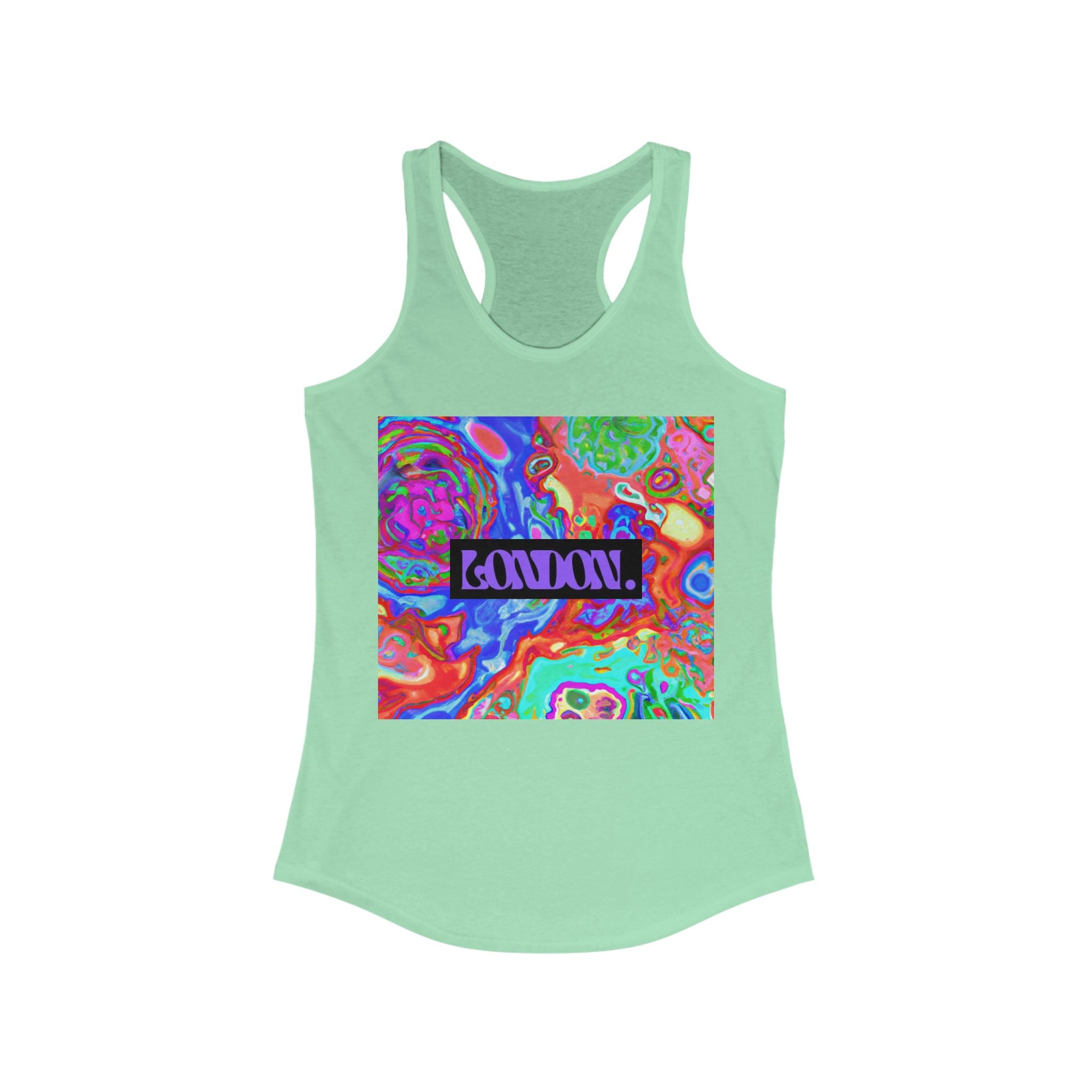 "Groovy Delights by Cosmic Marley" - Racerback Tank Top