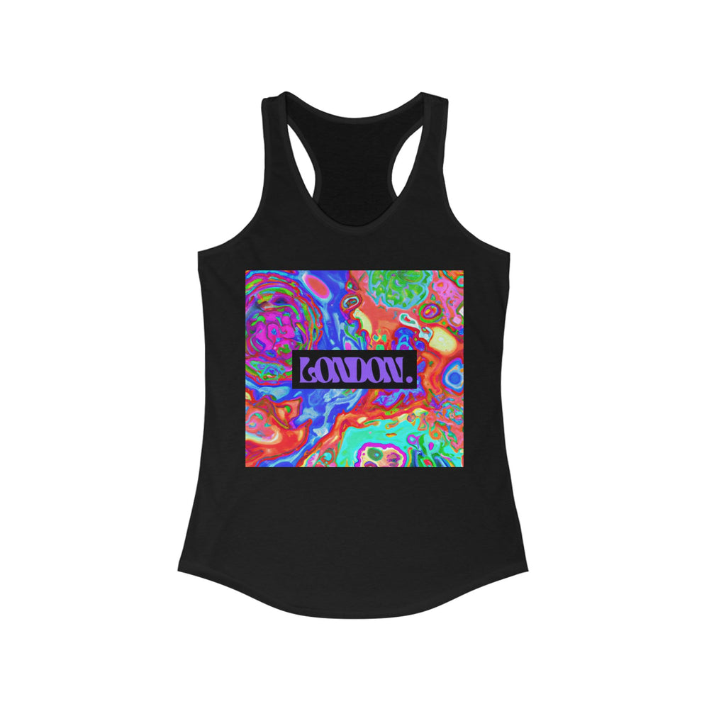 "Groovy Delights by Cosmic Marley" - Racerback Tank Top
