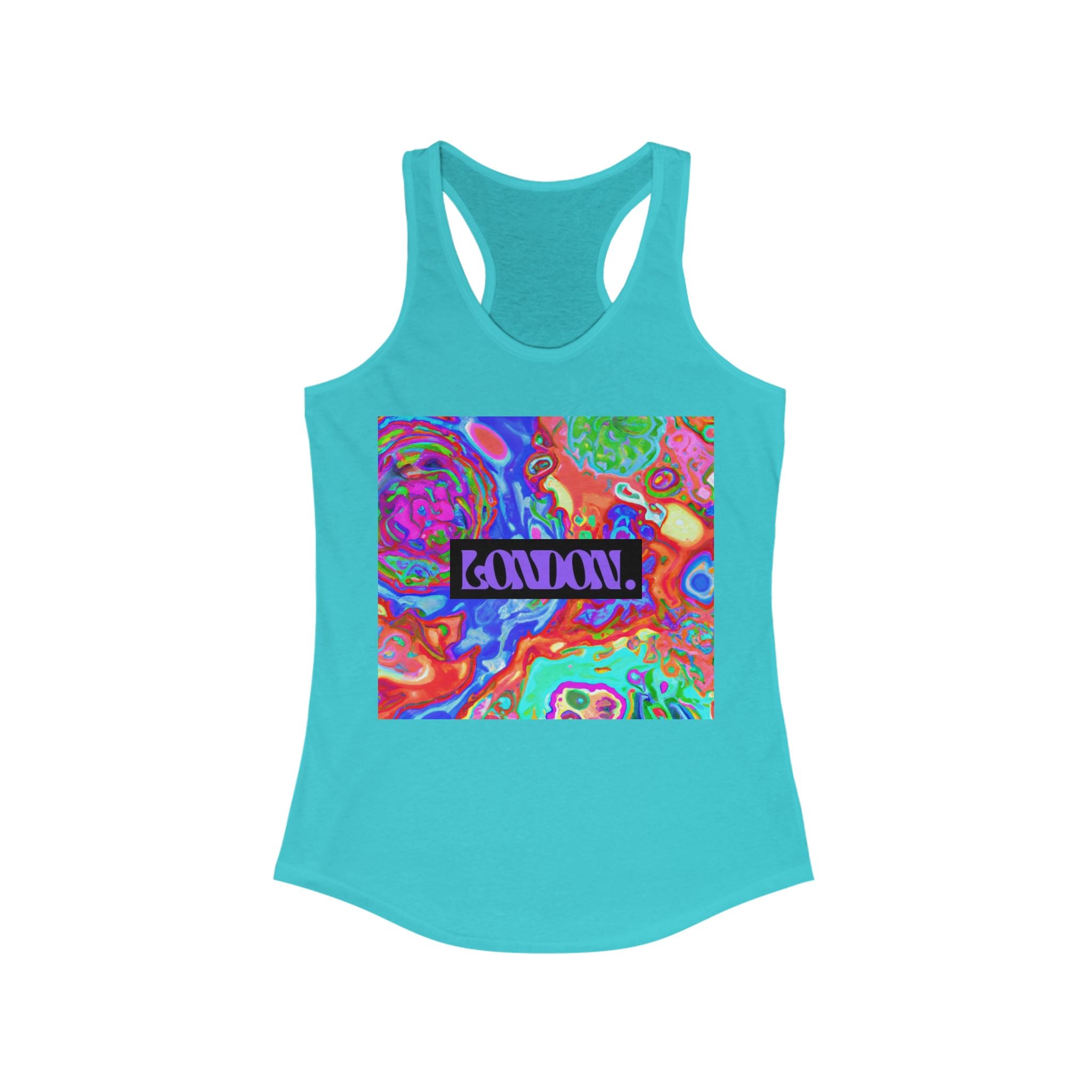 "Groovy Delights by Cosmic Marley" - Racerback Tank Top