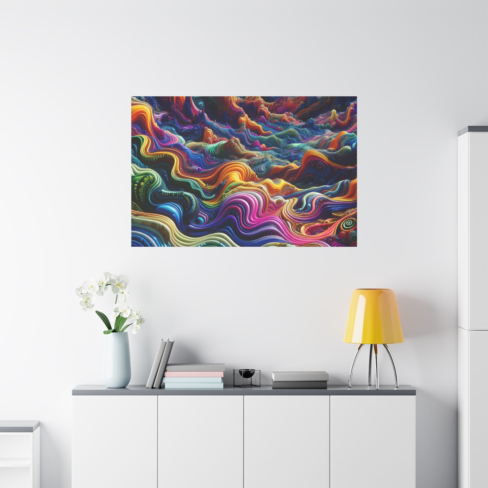 Psychedelic Dreamscape Canvas Art Print - Canvas