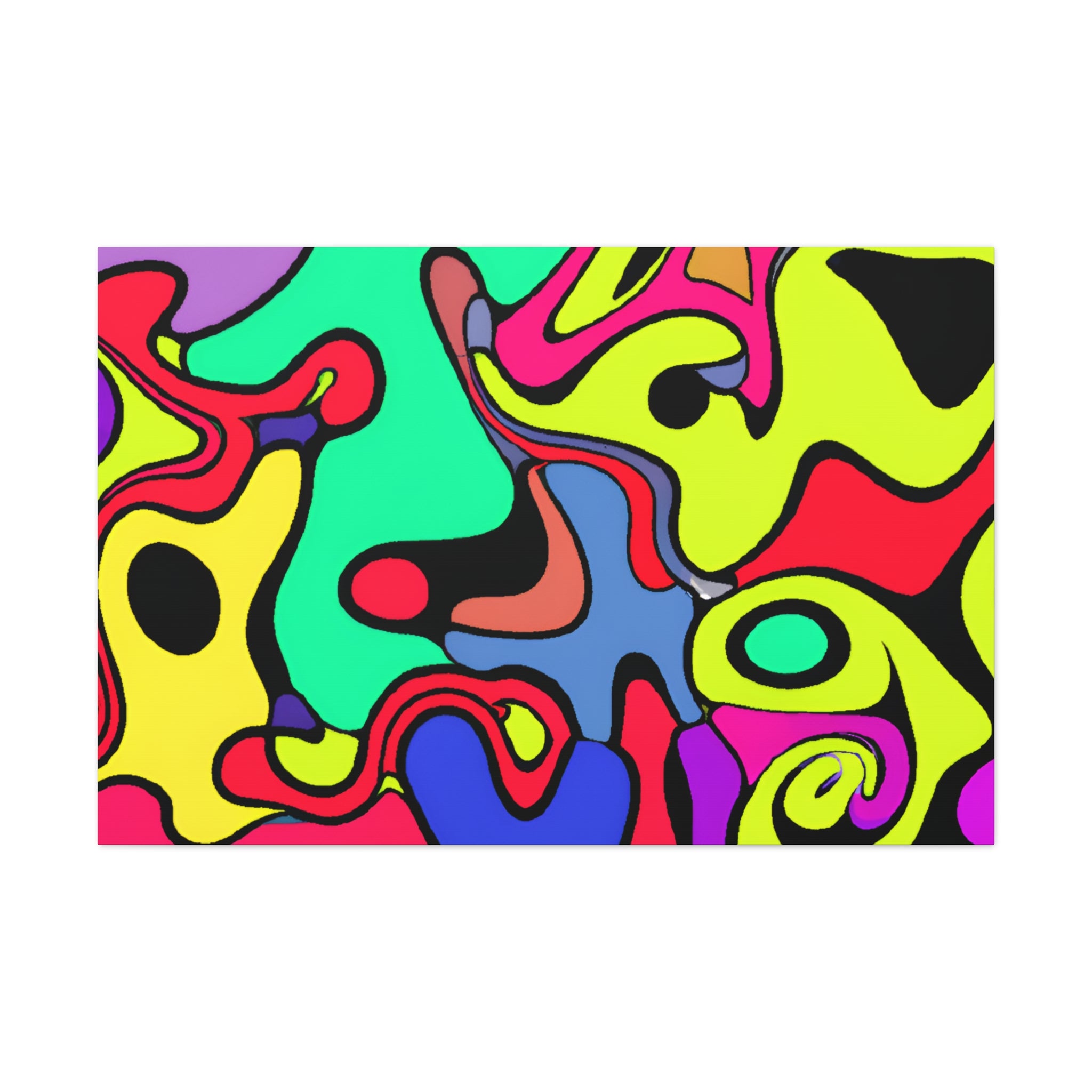 Psychedelic Color Fusion Abstract Art Canvas - Canvas