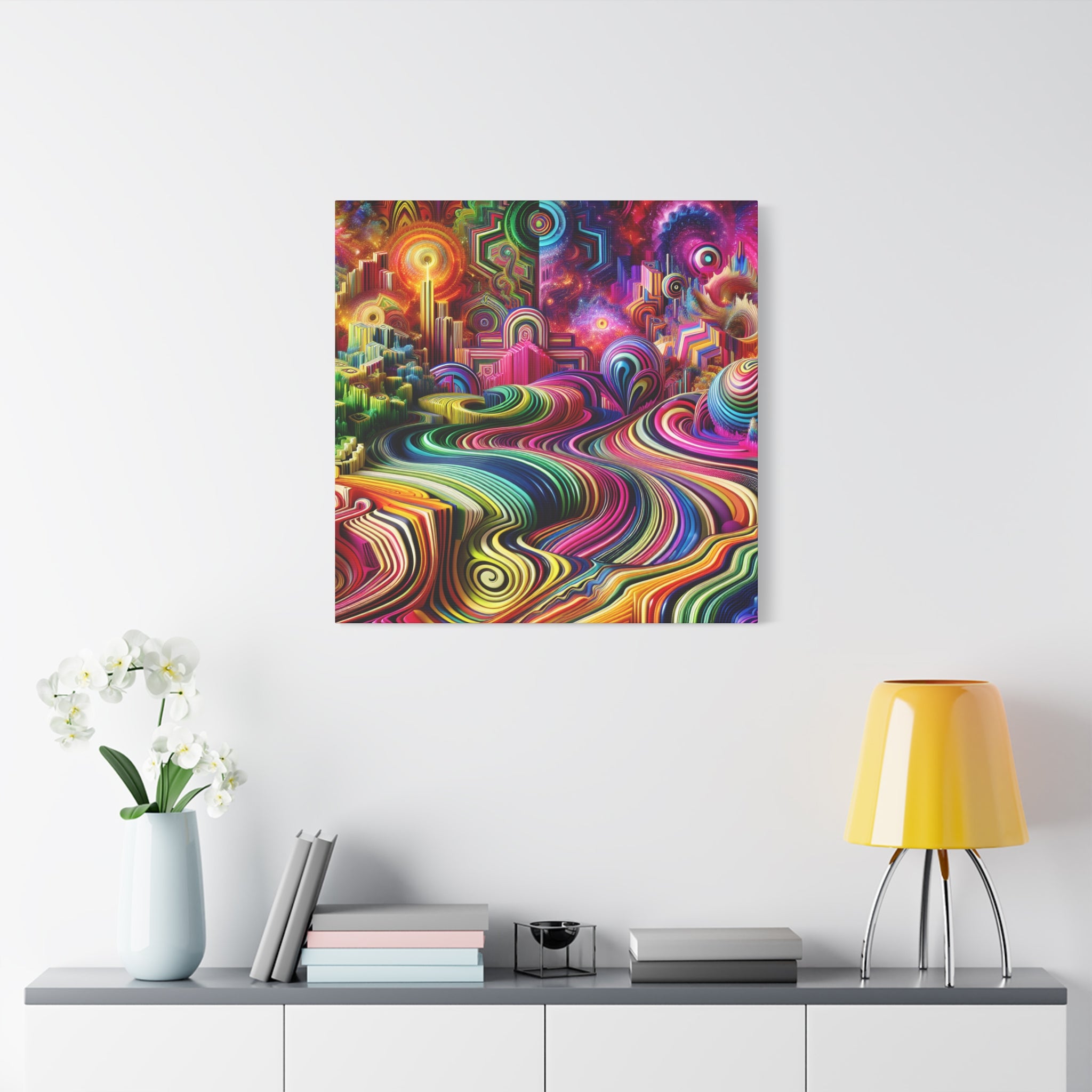 Psychedelic Visions Color Burst Abstract Canvas Art - Canvas