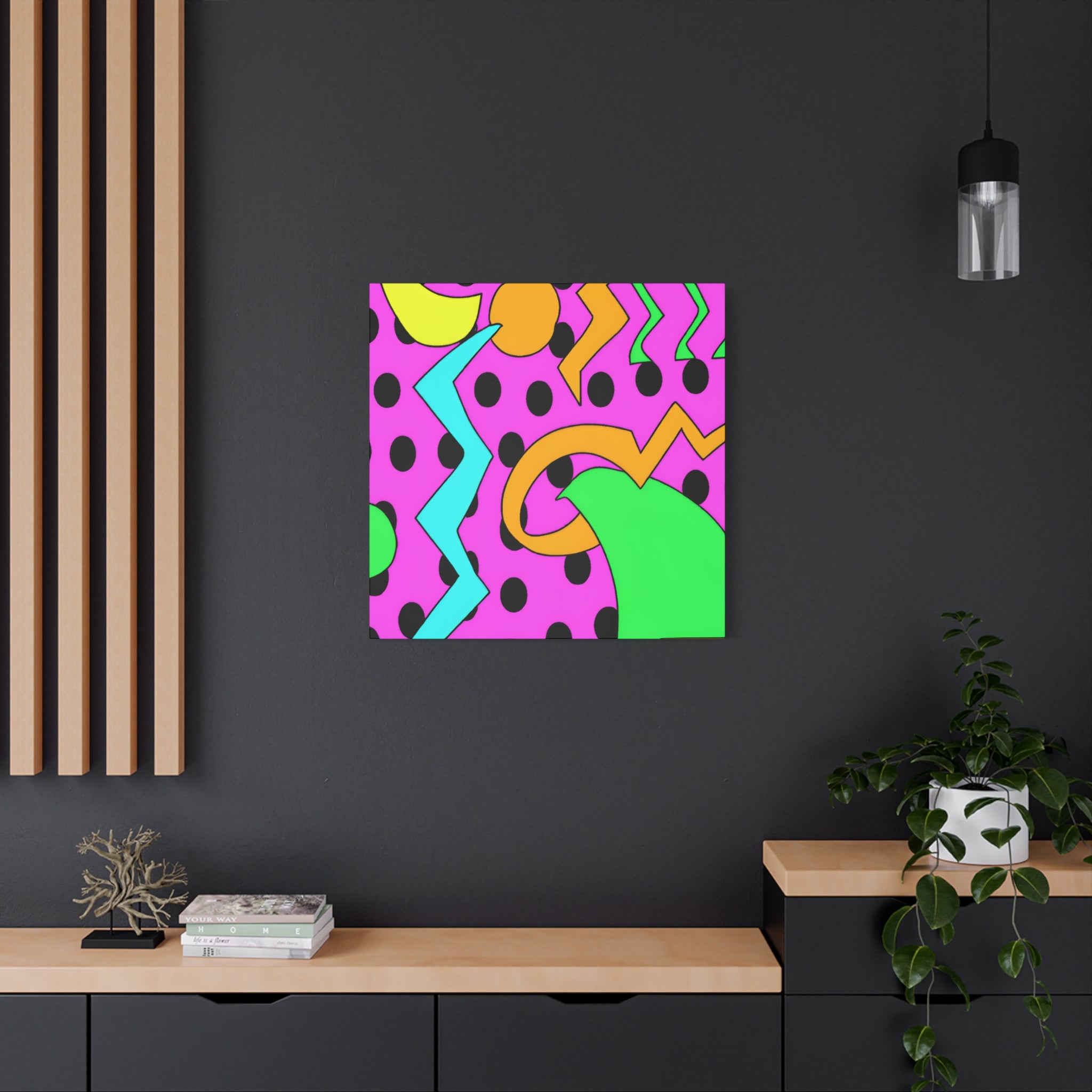 Vibrant Retro Pop Art Explosion Canvas Print - Canvas