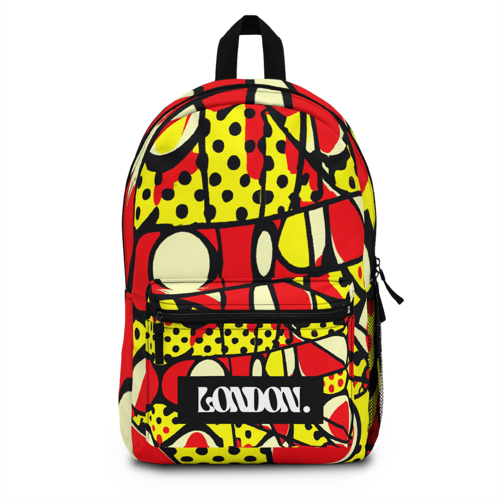 "Groovy Bloom: A Touch of Psychedelic Chic" - Backpack