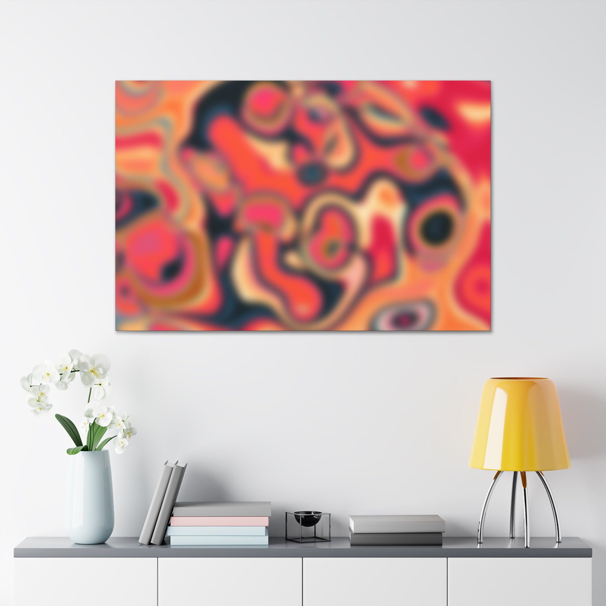 Psychedelic Swirls Abstract Art Canvas - Canvas