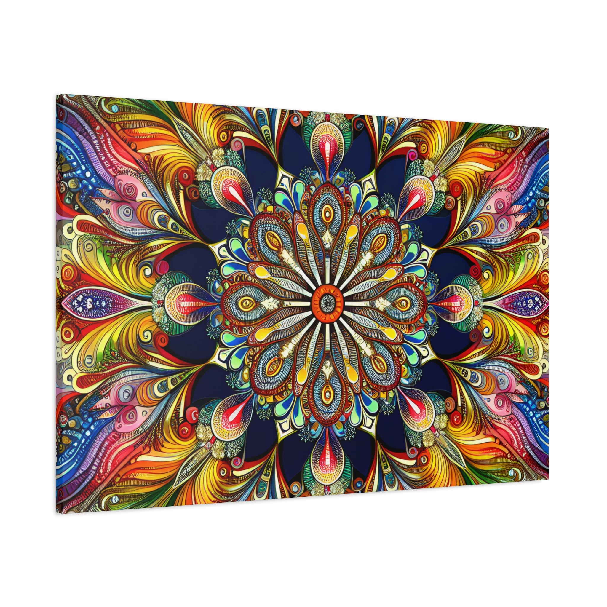 Vibrant Mandala Symphony Premium Canvas Art - Canvas