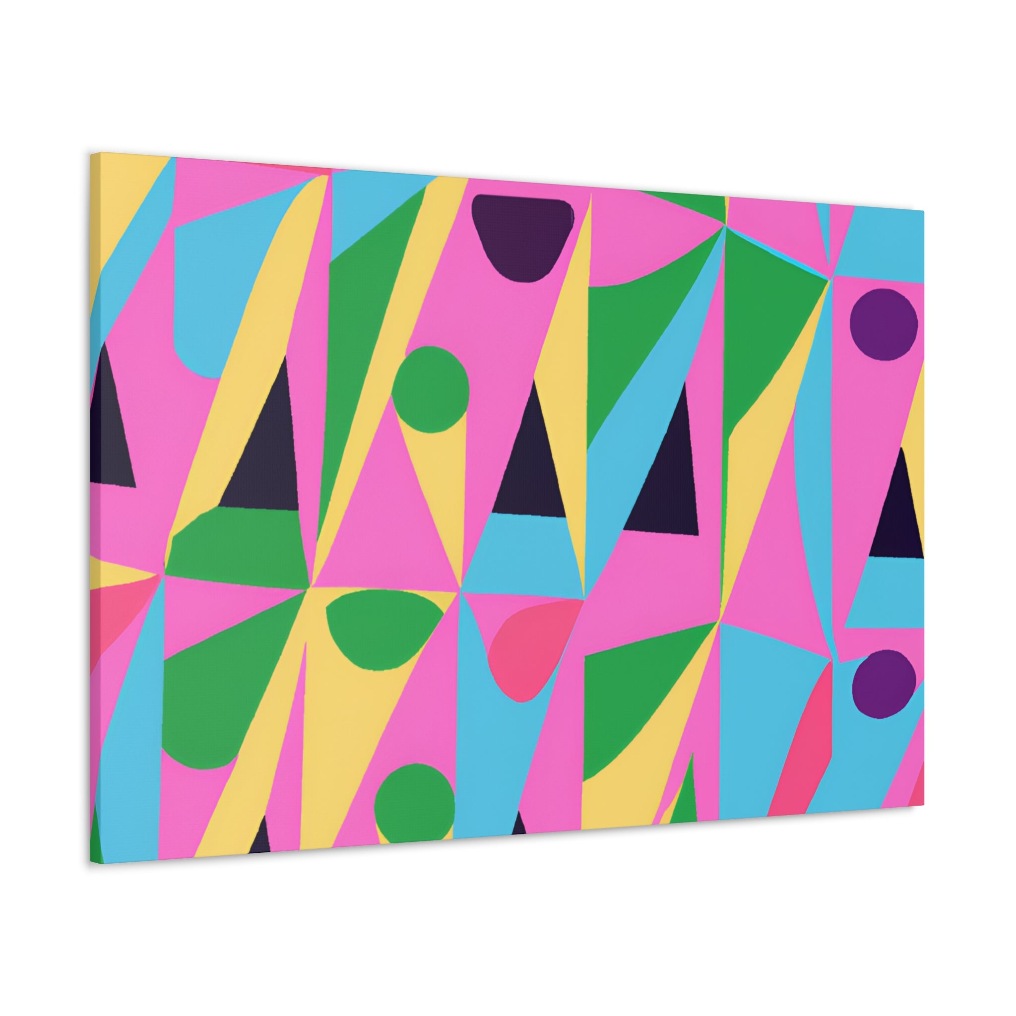 Vibrant Geometric Abstraction Canvas Artwork - Canvas