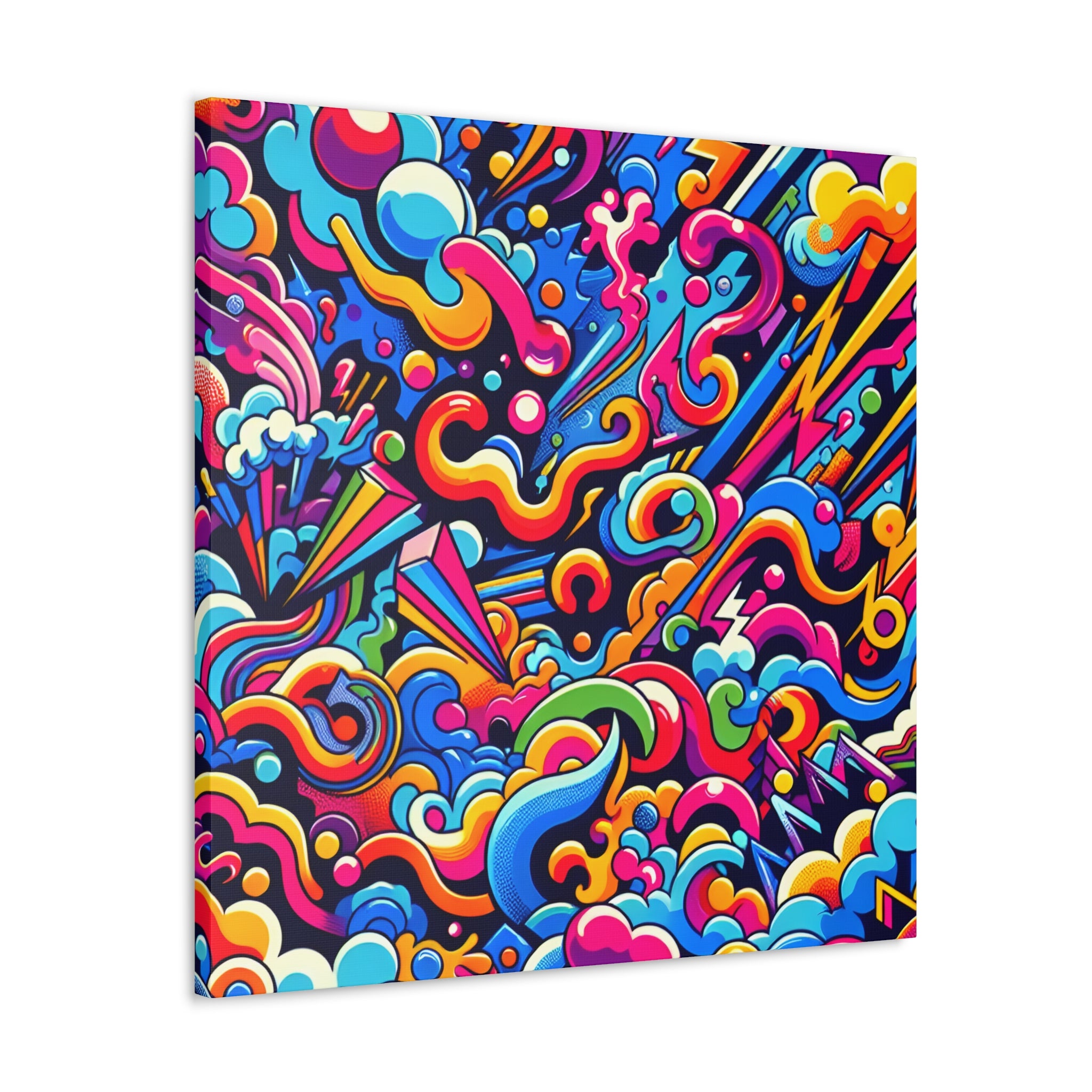 Vibrant Psychedelic Dreamscape Canvas Art Print - Canvas