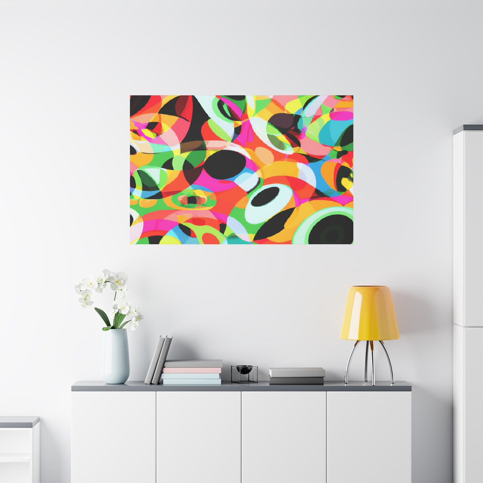 Vibrant Kaleidoscope Abstract Art Canvas - Canvas