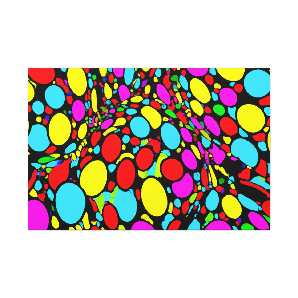 Vibrant Abstract Cell Party Canvas Art Print - Canvas
