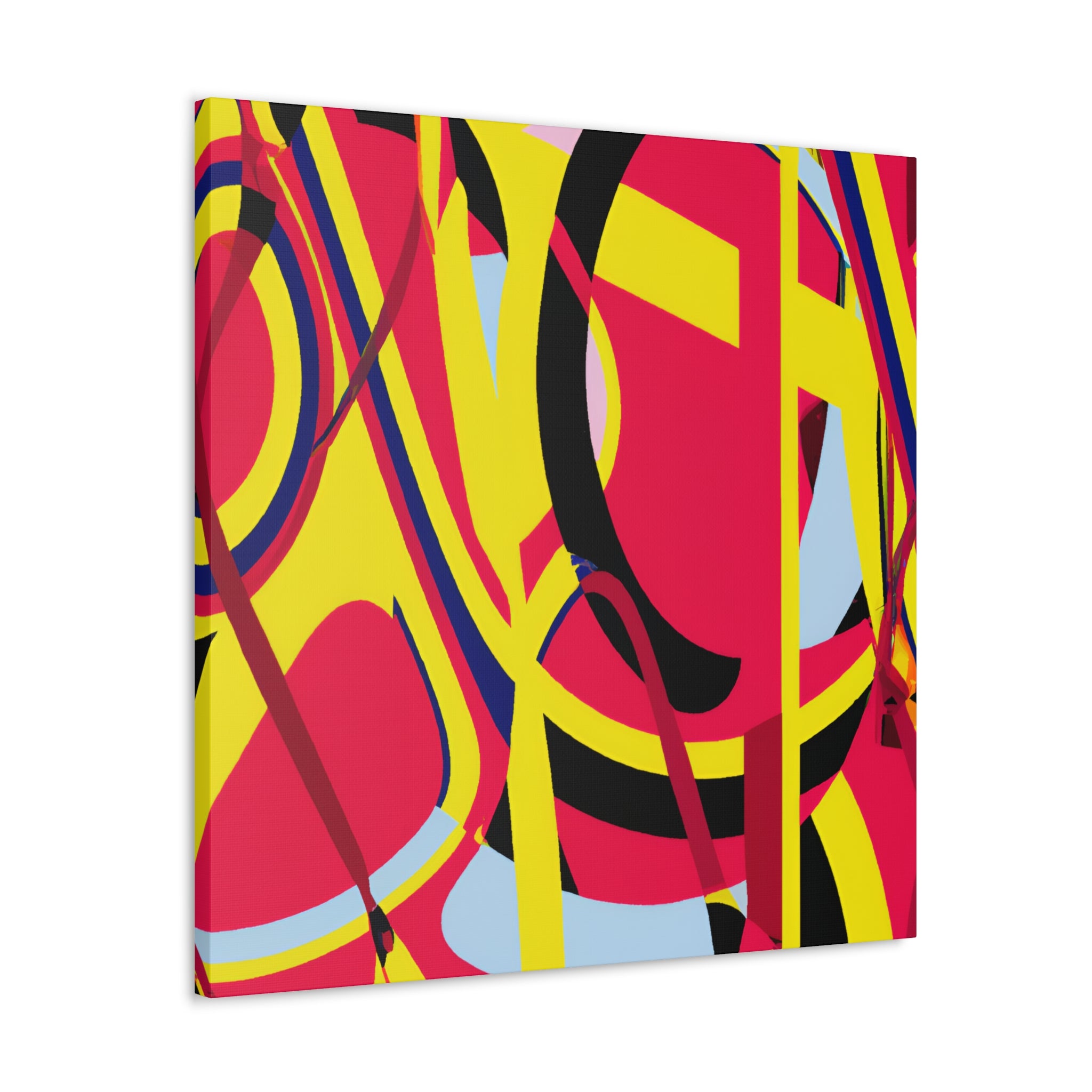 Vibrant Abstract Swirls and Curves Canvas Art Print - Canvas