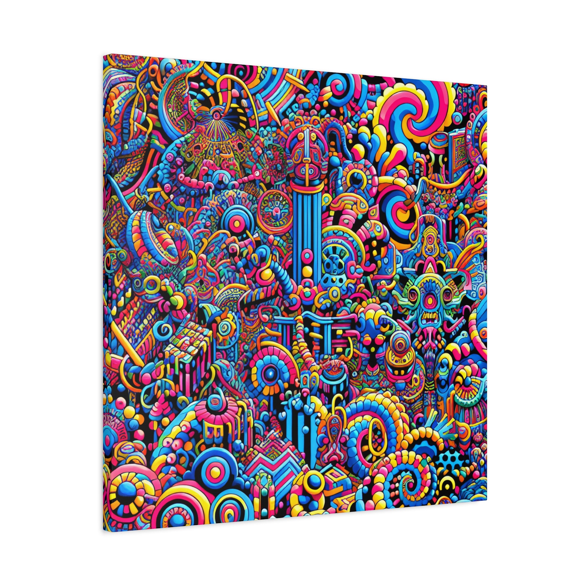 Psychedelic Dreamscape Vibrant Abstract Canvas Art - Canvas