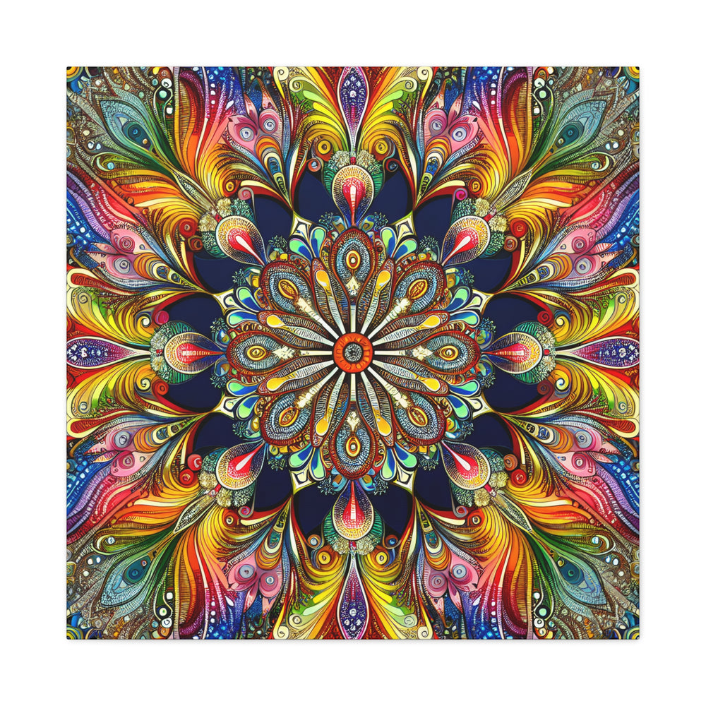 Vibrant Mandala Symphony Premium Canvas Art - Canvas