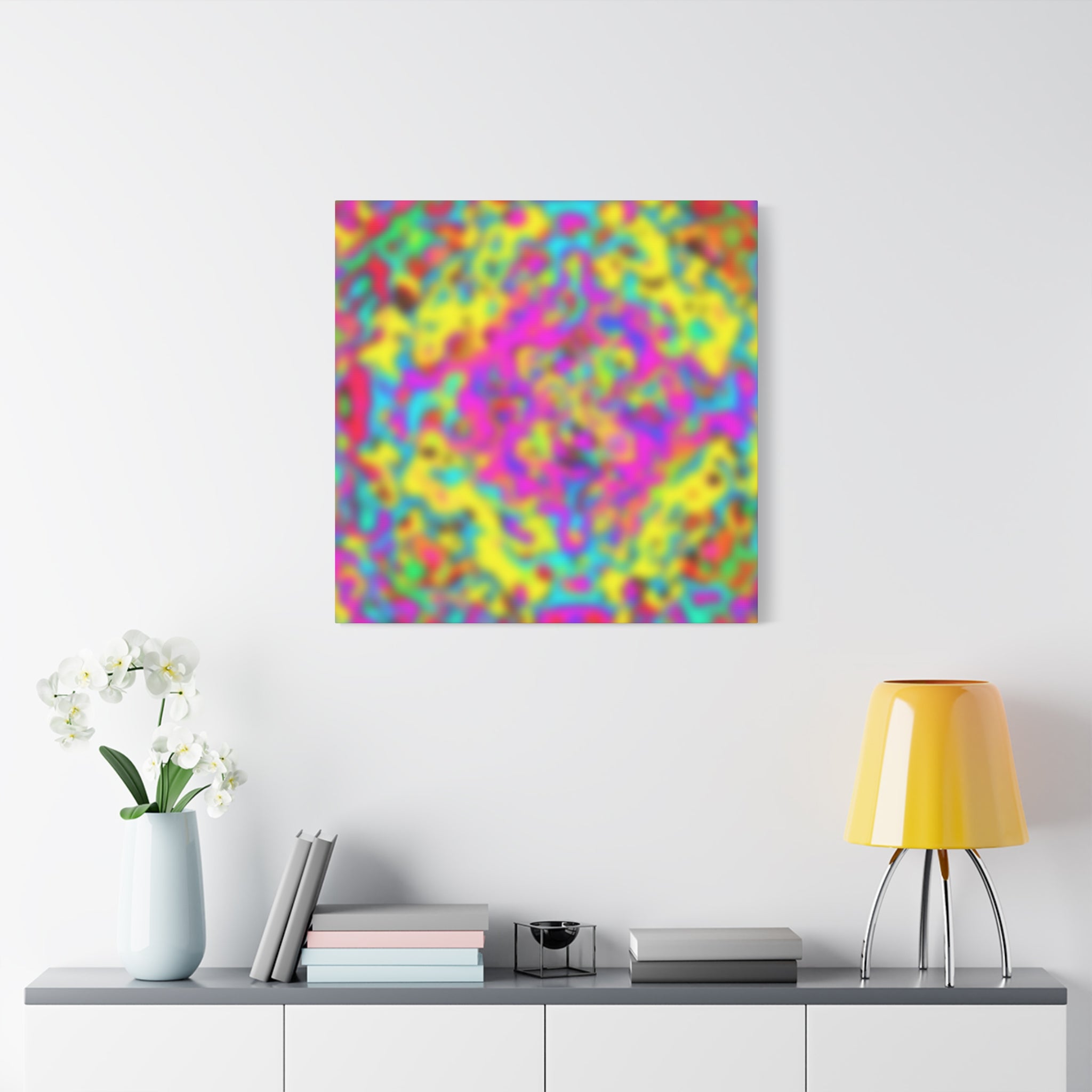 Psychedelic Color Fusion Abstract Art Canvas - Canvas