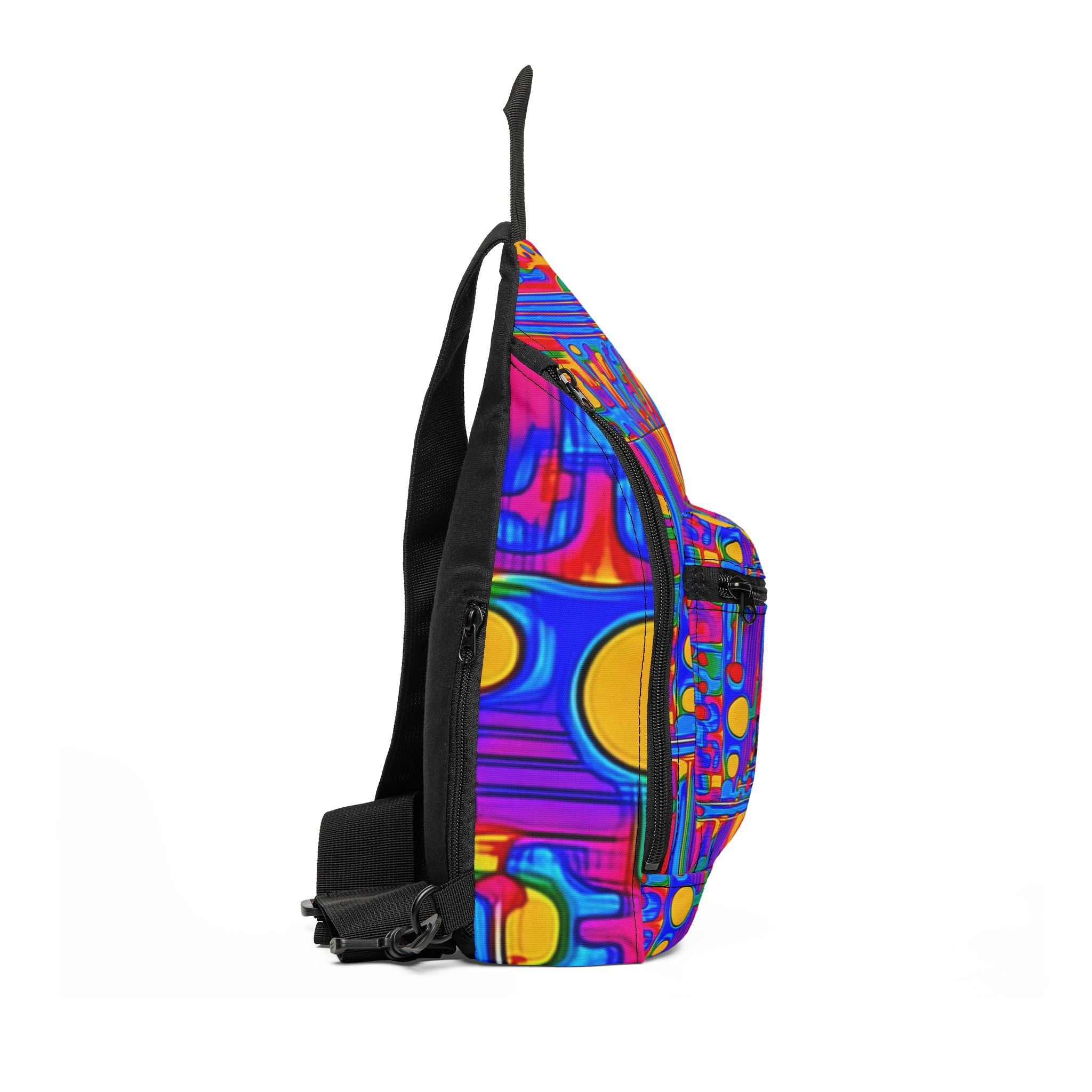 "Geometric Groove Emporium" - Sling Bag