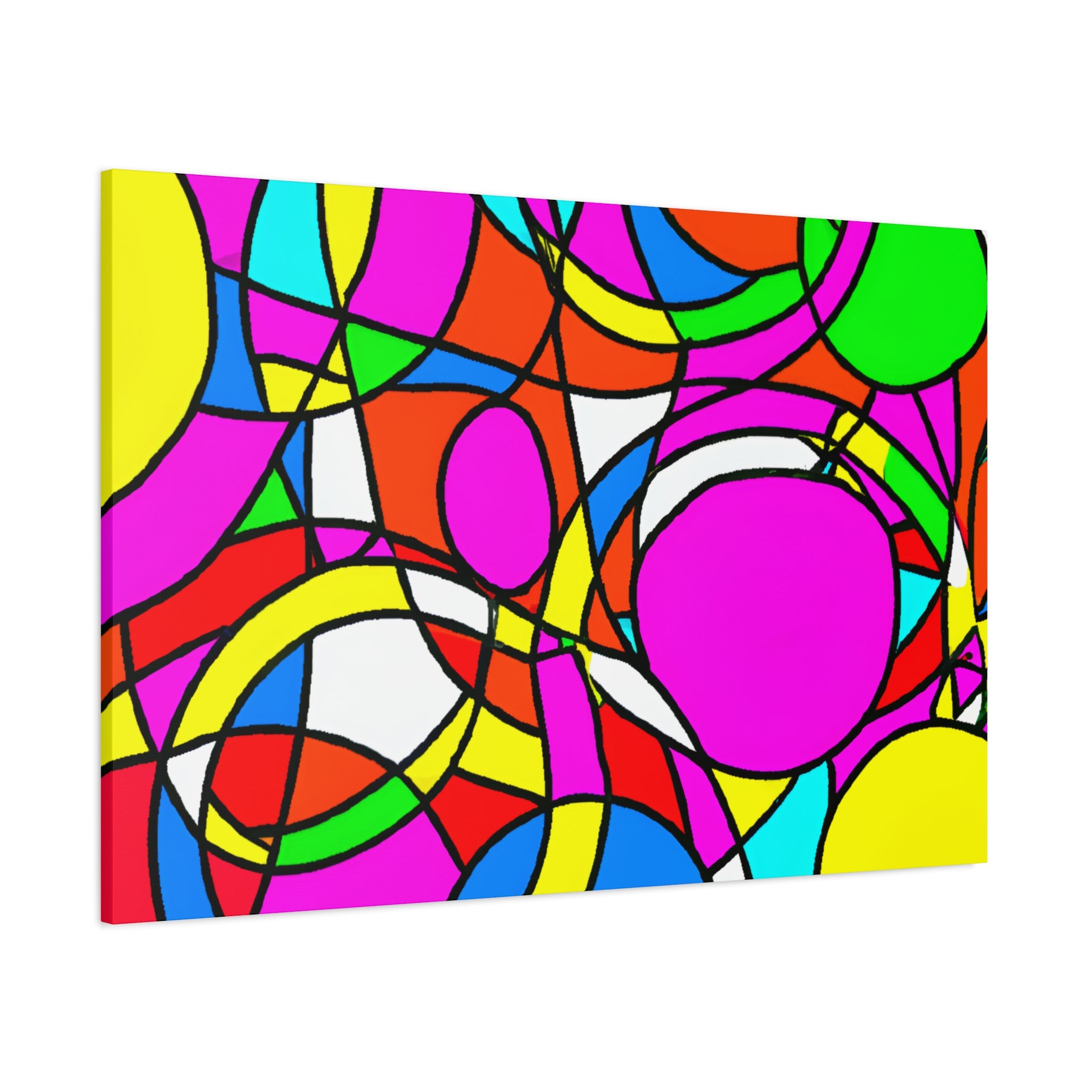 Vibrant Geometric Abstraction Canvas Art - Canvas