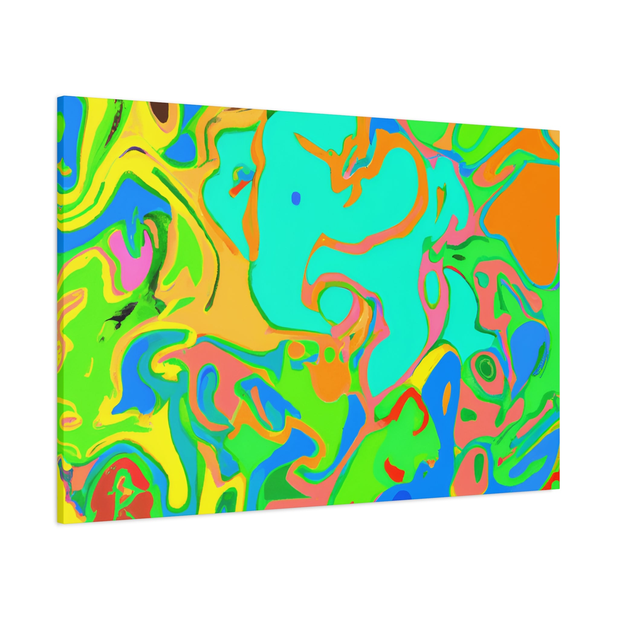 Vibrant Psychedelic Dreamscape Abstract Canvas Art - Canvas
