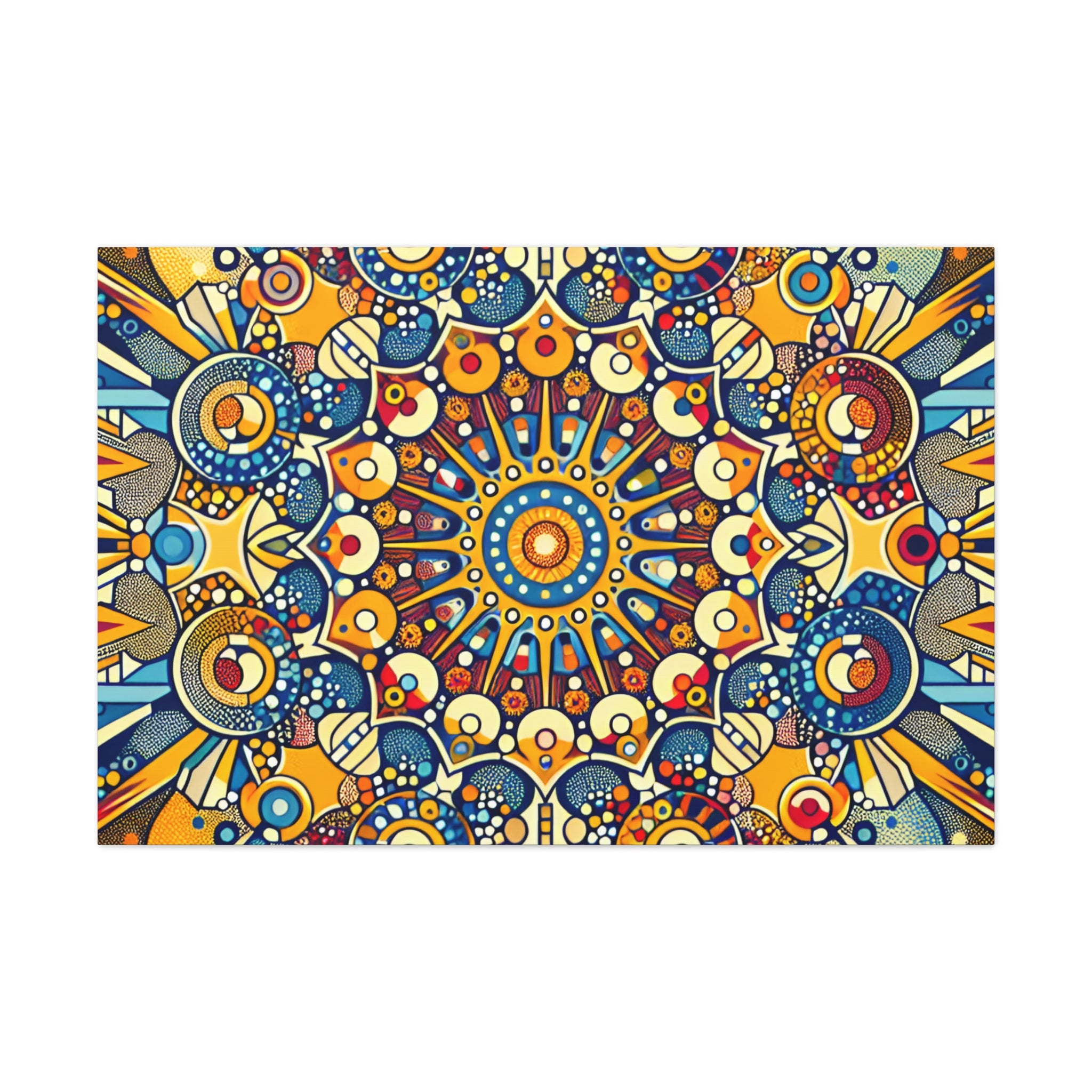 Vibrant Kaleidoscope Mandala Canvas Art Print - Canvas