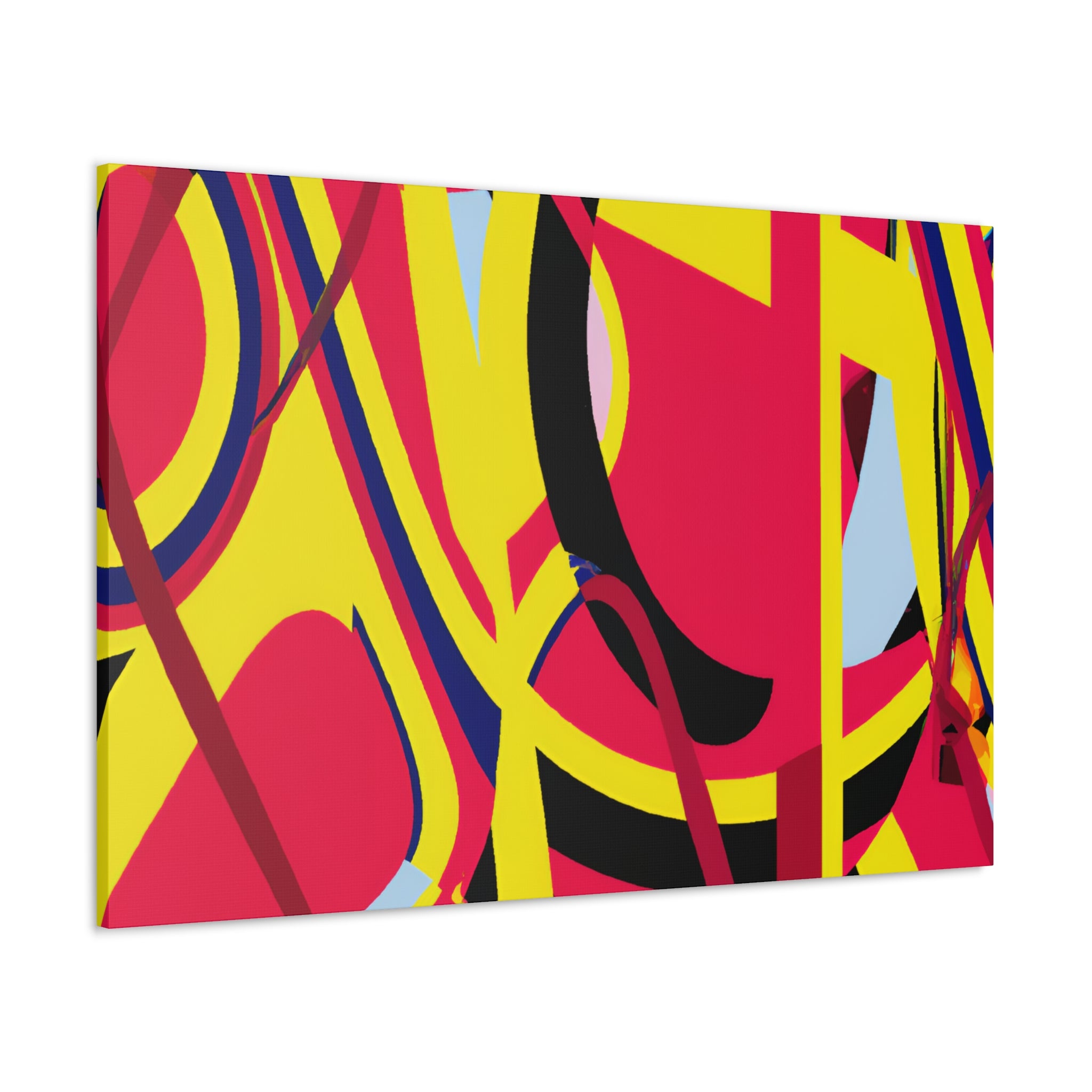 Vibrant Abstract Swirls and Curves Canvas Art Print - Canvas