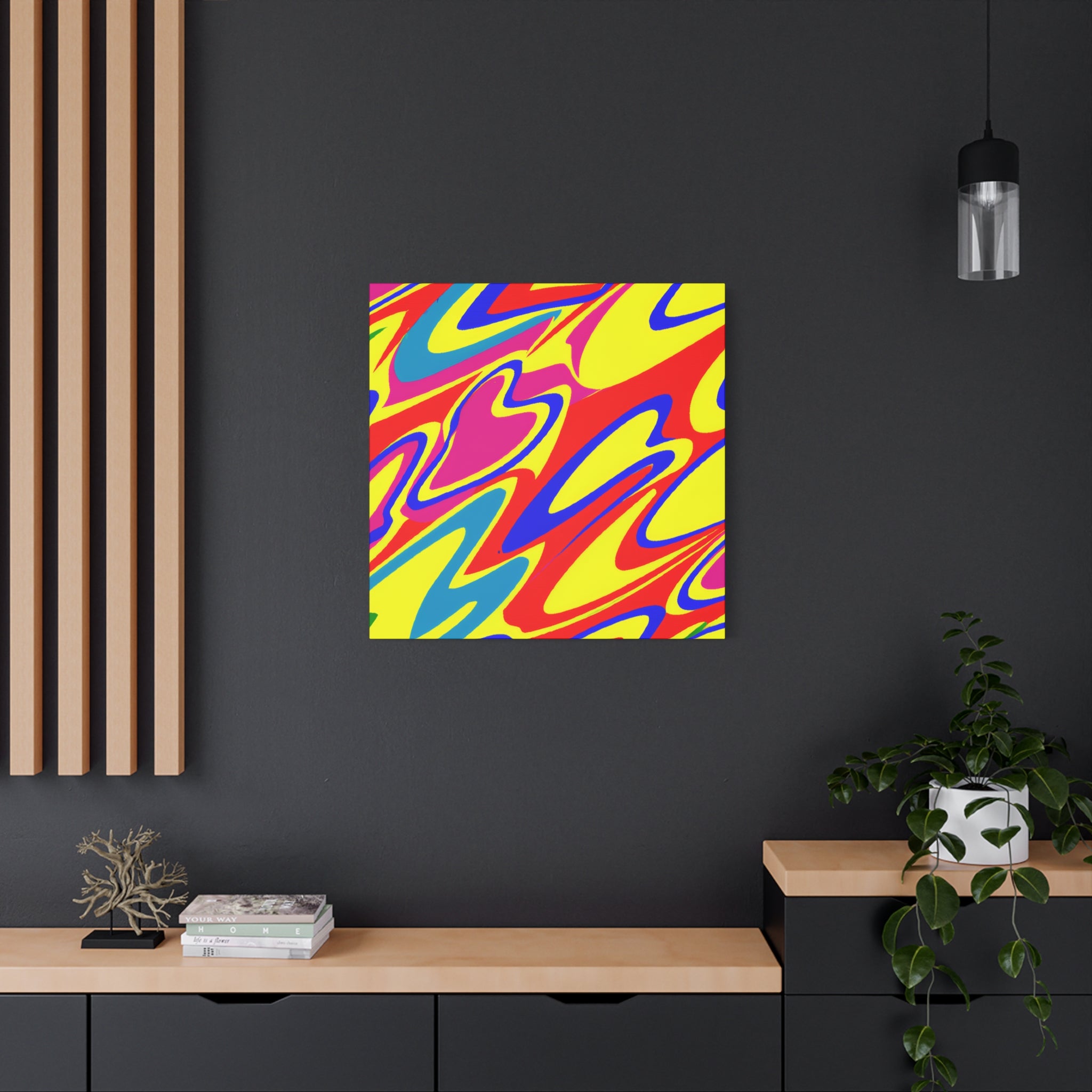 Vibrant Abstract Swirls Canvas Art Print - Canvas