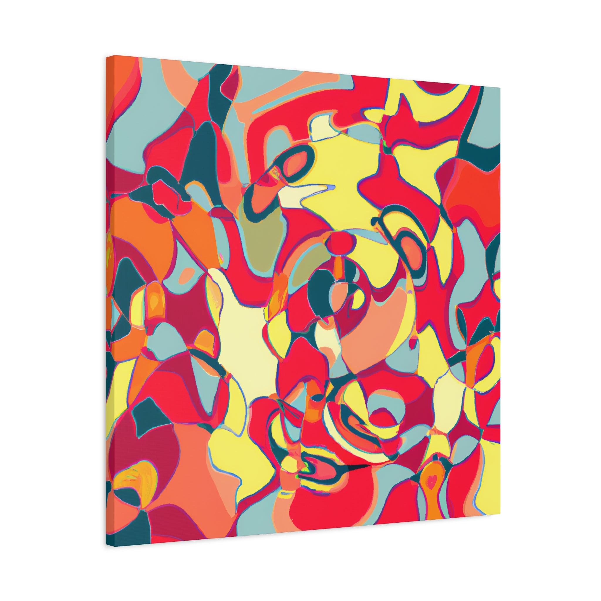 Vibrant Abstract Melange Canvas Art Print - Canvas