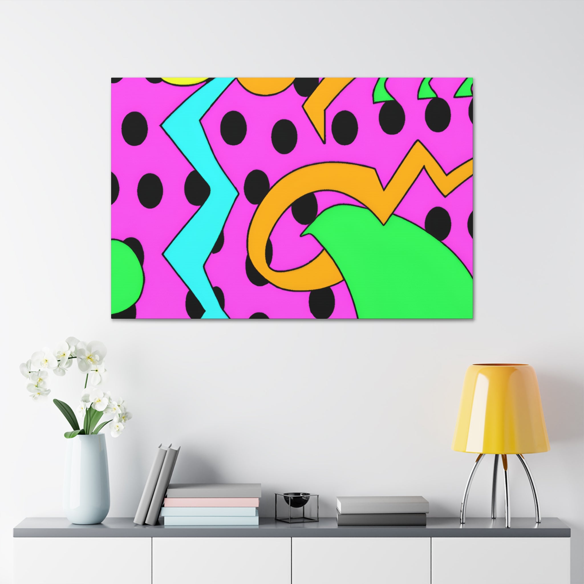 Vibrant Retro Pop Art Explosion Canvas Print - Canvas