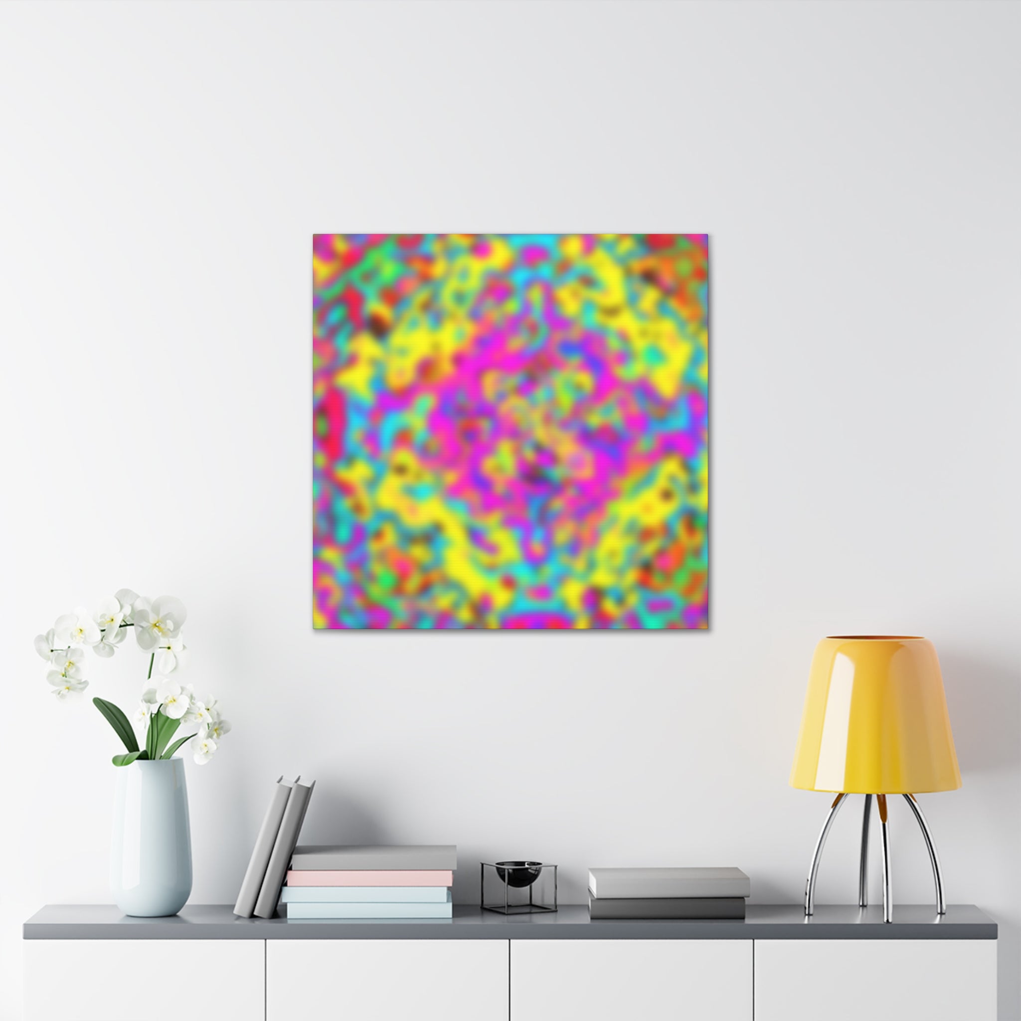 Psychedelic Color Fusion Abstract Art Canvas - Canvas