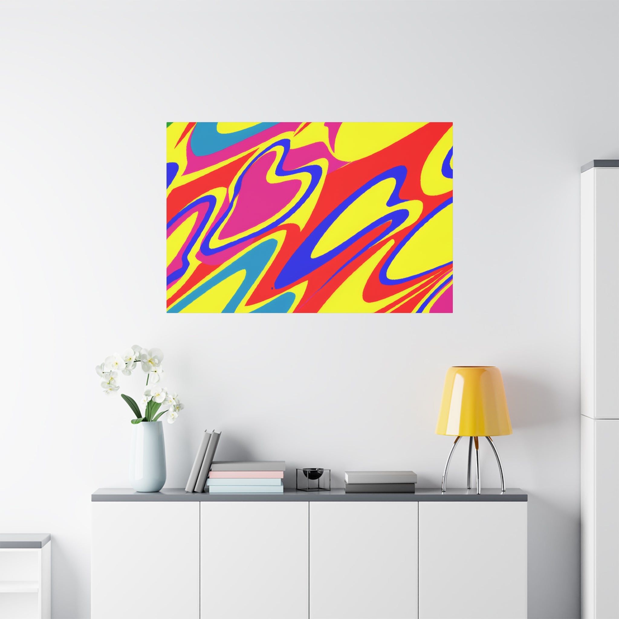 Vibrant Abstract Swirls Canvas Art Print - Canvas