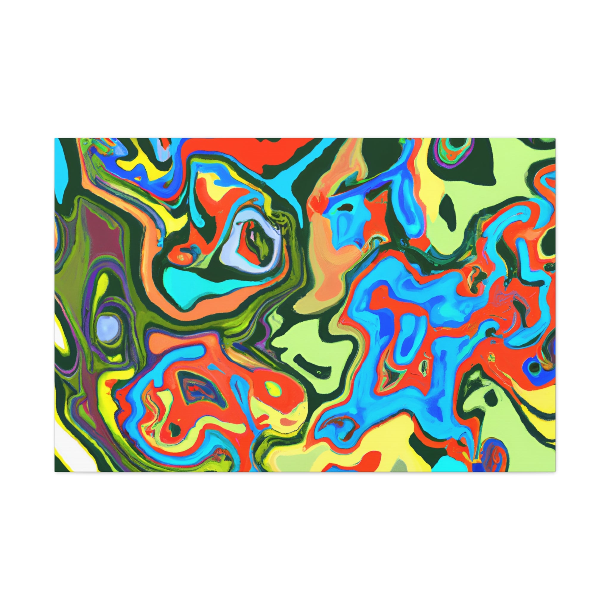 Psychedelic Swirls Abstract Art Canvas - Canvas