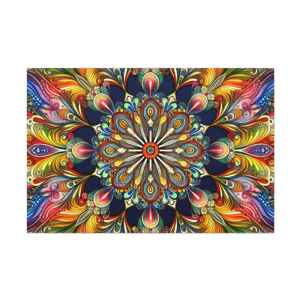 Vibrant Mandala Symphony Premium Canvas Art - Canvas