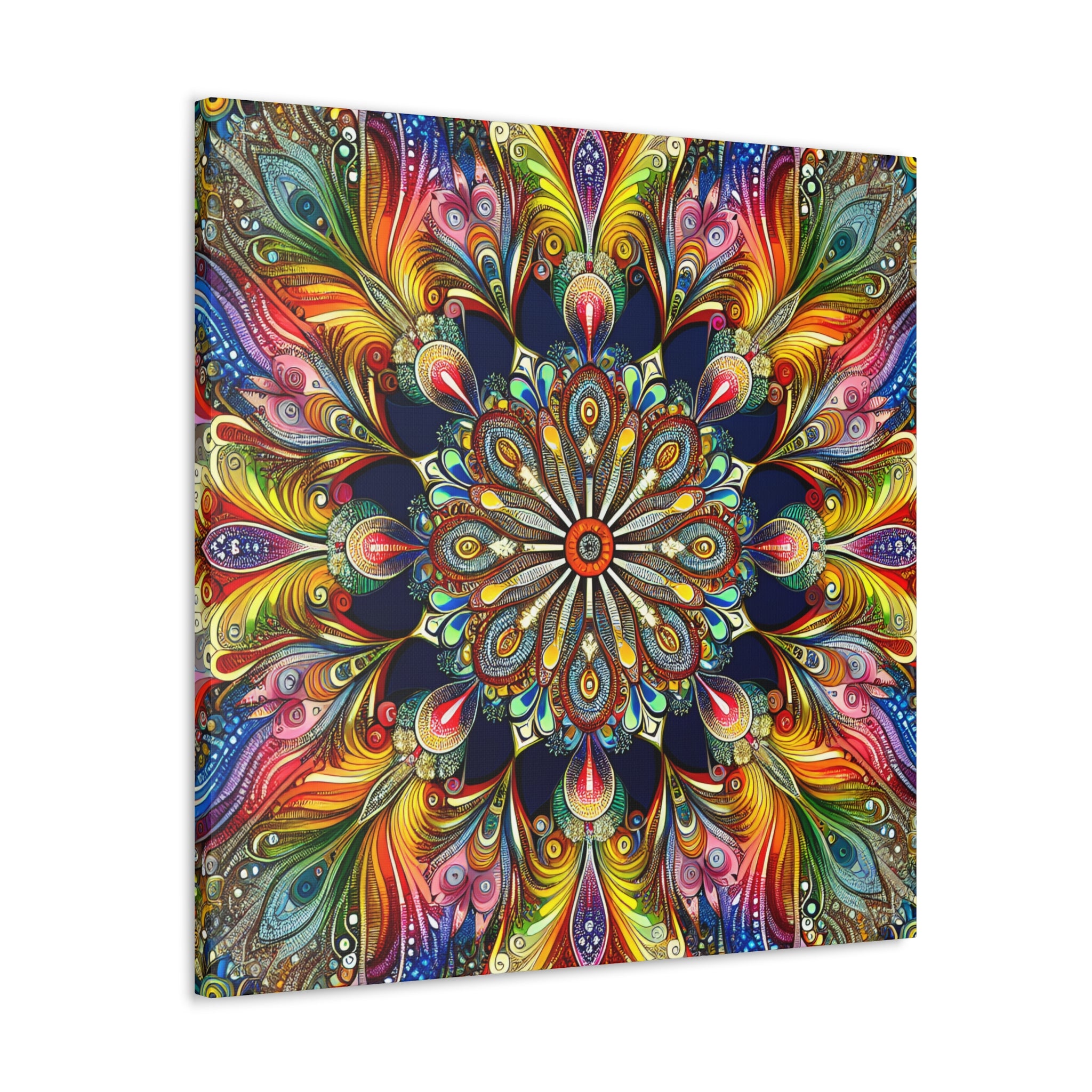 Vibrant Mandala Symphony Premium Canvas Art - Canvas