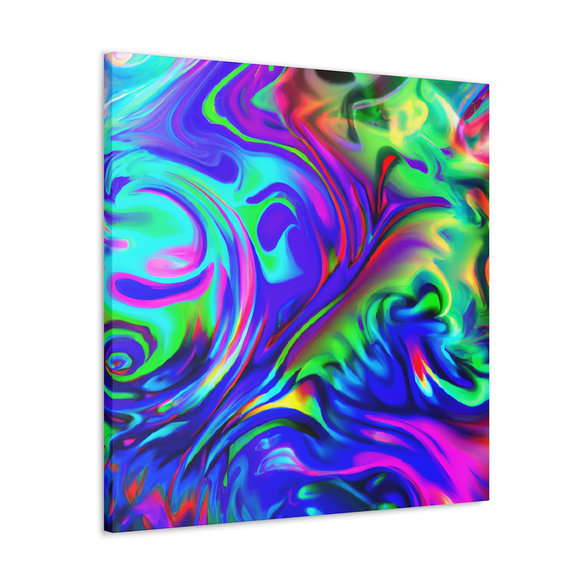 Psychedelic Swirls Abstract Art Canvas - Canvas