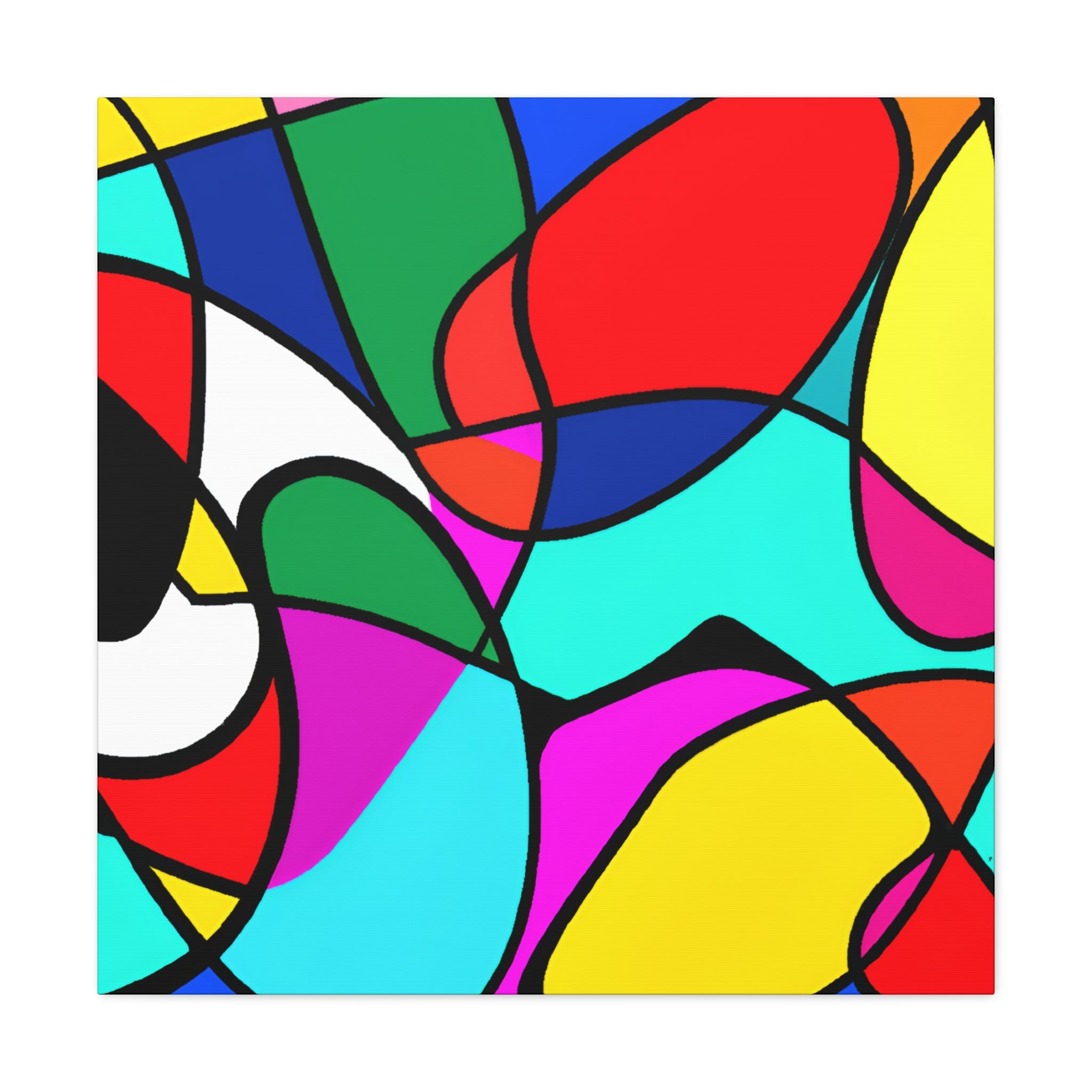 Vibrant Abstract Mosaic Canvas Art Print - Canvas