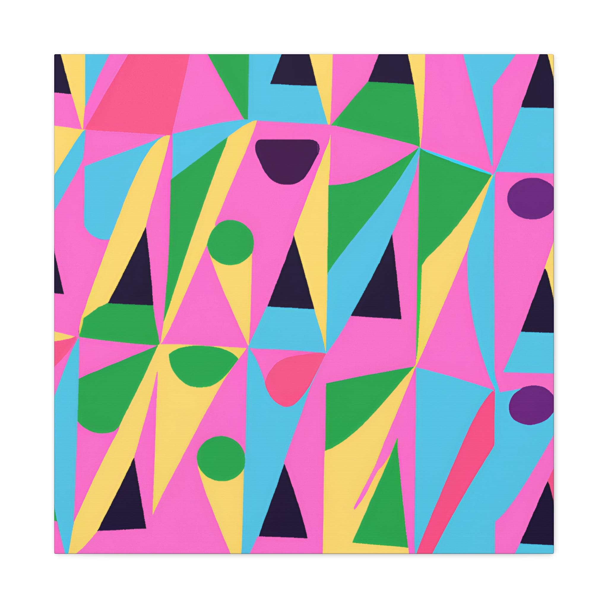 Vibrant Geometric Abstraction Canvas Artwork - Canvas