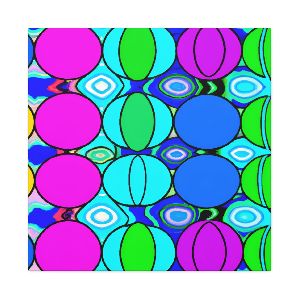 Vibrant Geometric Spheres Abstract Art Canvas - Canvas