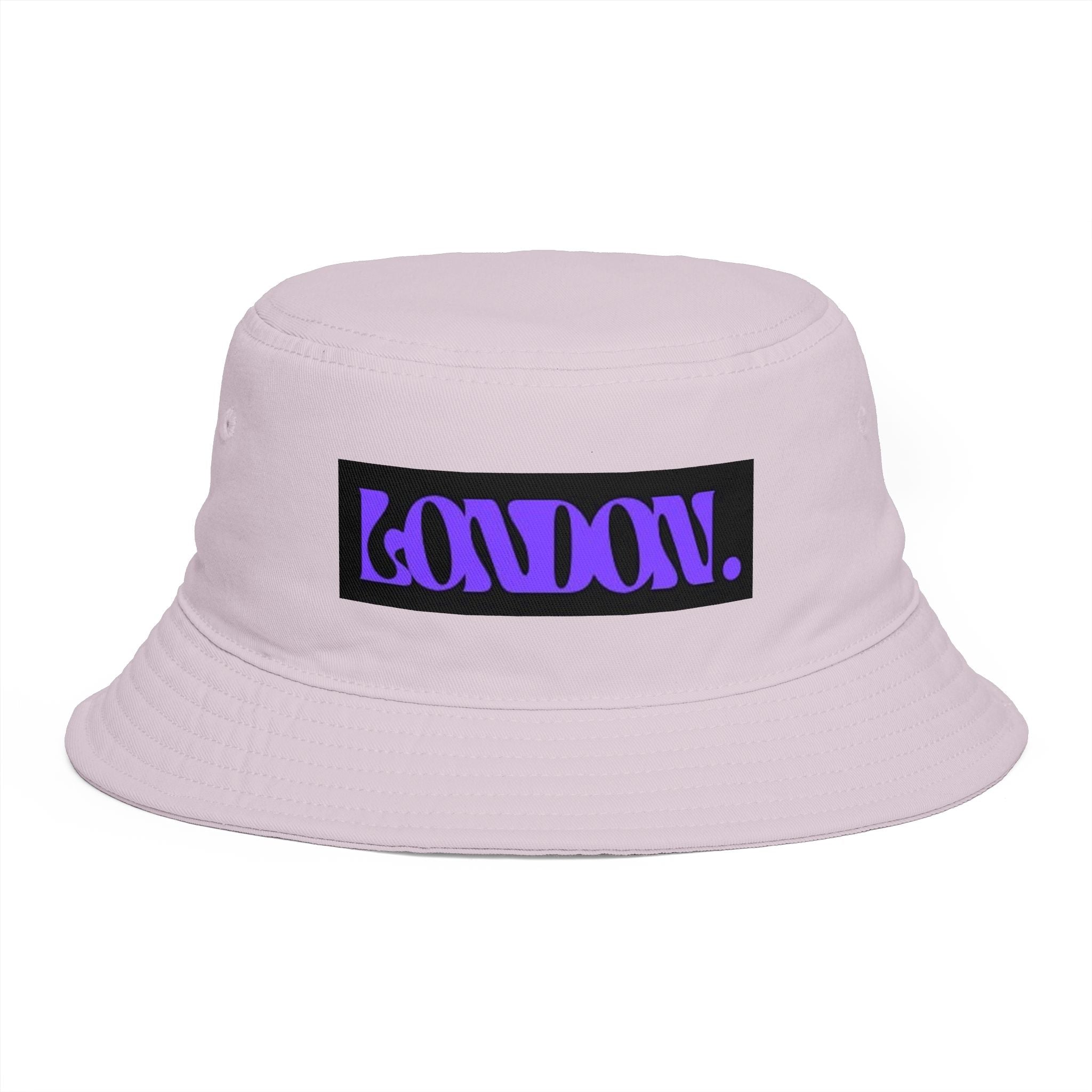 London Bucket Hat — Retro Purple Logo Streetwear Sun Hat