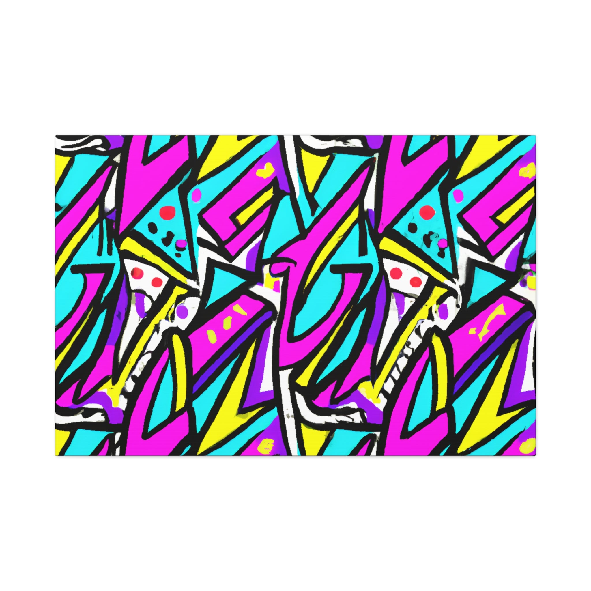 Vibrant Graffiti Style Abstract Canvas Art - Canvas